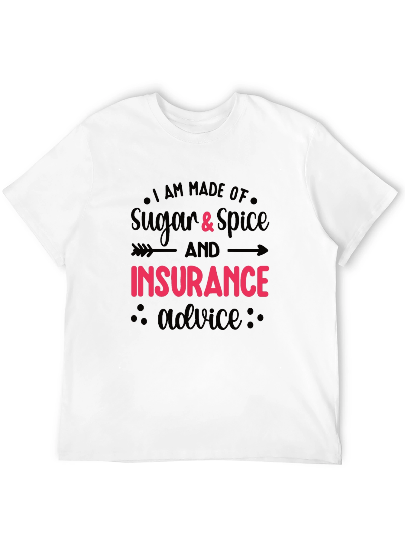 Sugar & Spice Insurance Advice Black T-Shirt