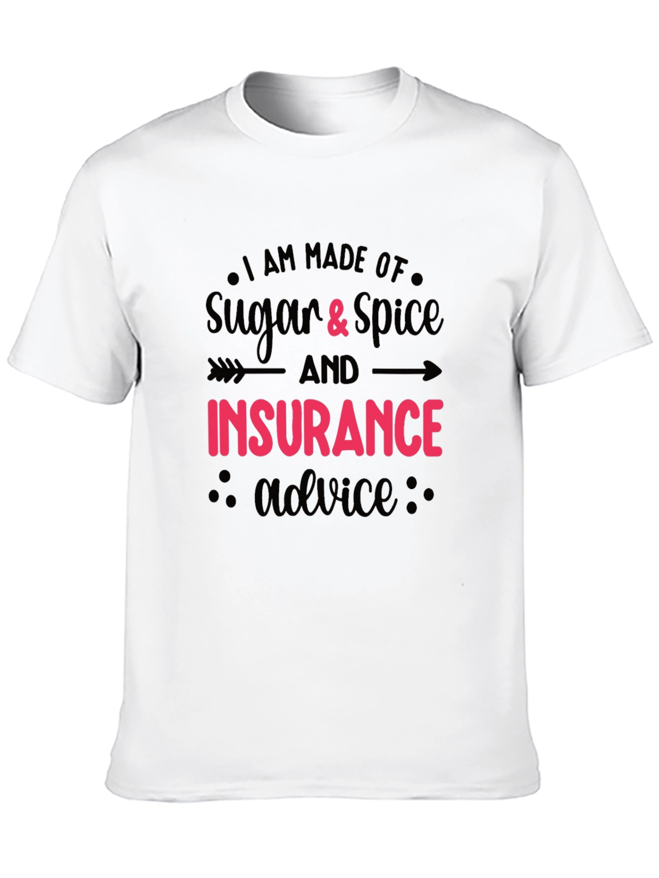 Sugar & Spice Insurance Advice Black T-Shirt