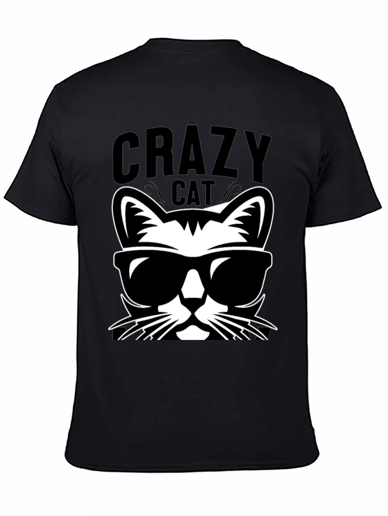 Crazy Cat Graphic Tee - Cool Cat T-Shirt