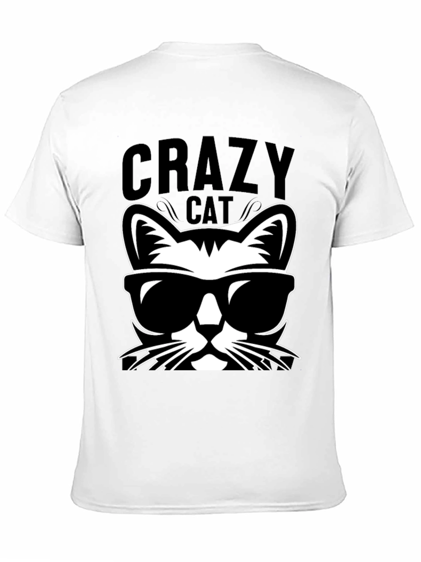 Crazy Cat Graphic Tee - Cool Cat T-Shirt