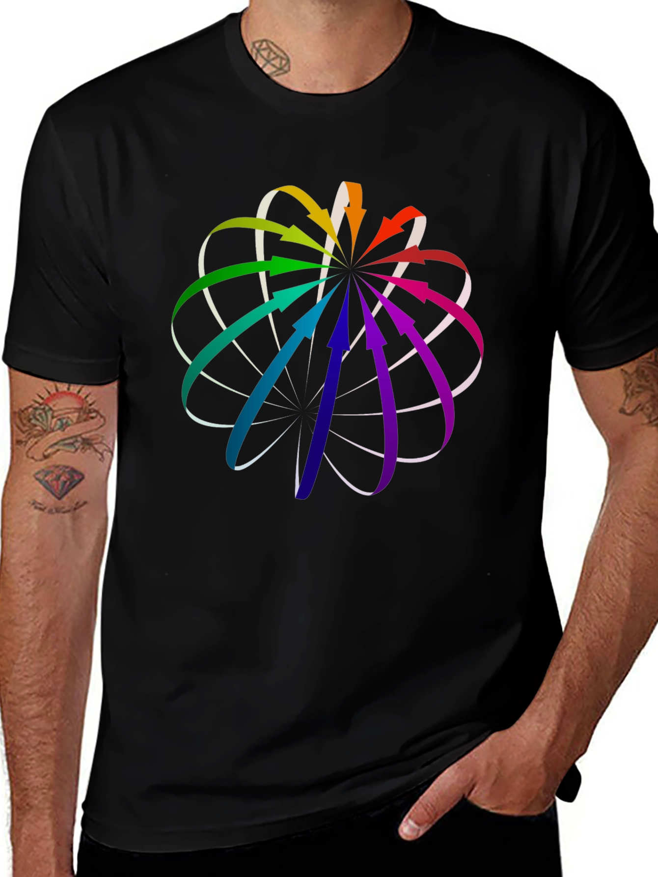 Geometric Rainbow Arrow T-Shirt