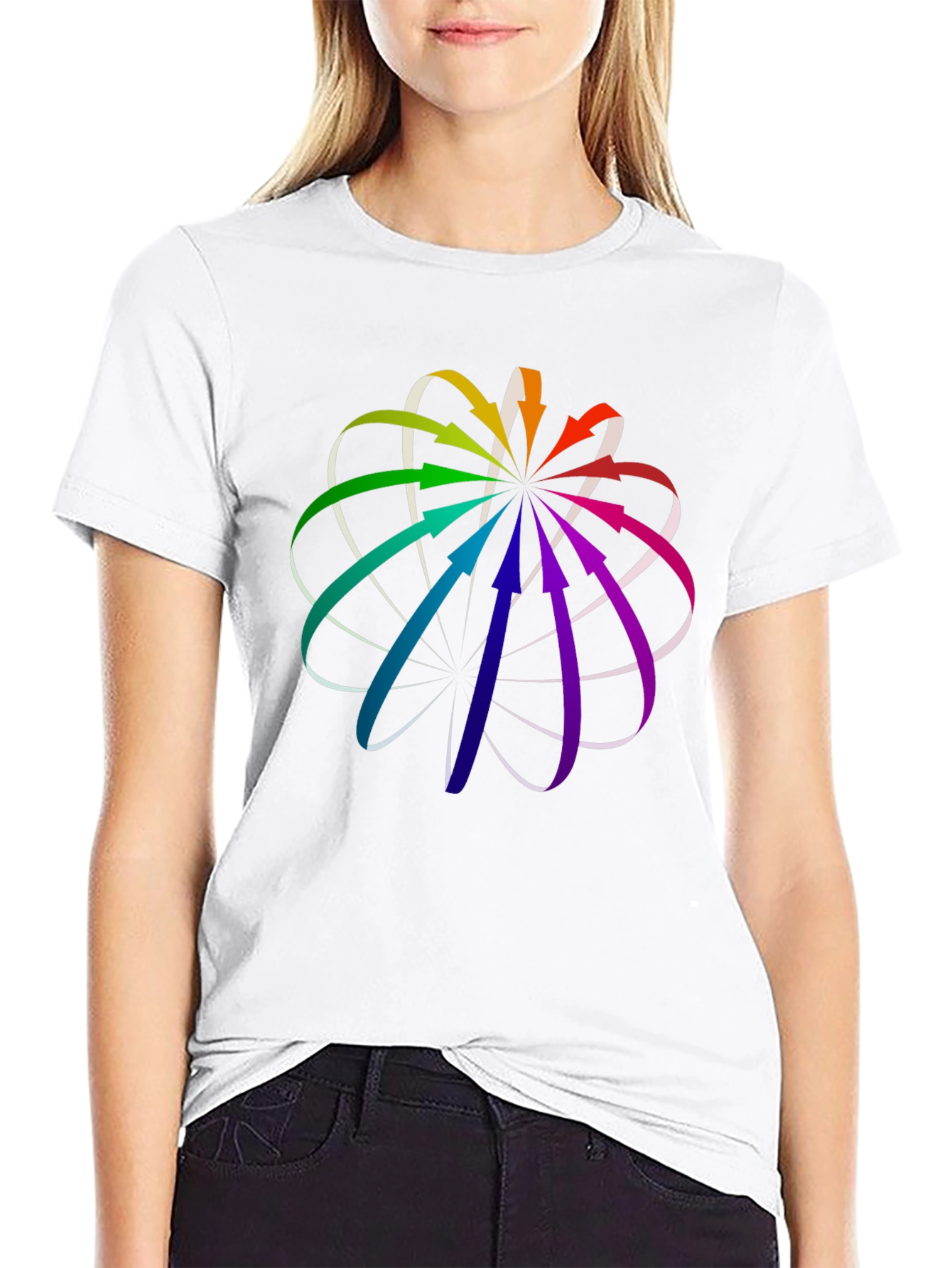 Geometric Rainbow Arrow T-Shirt