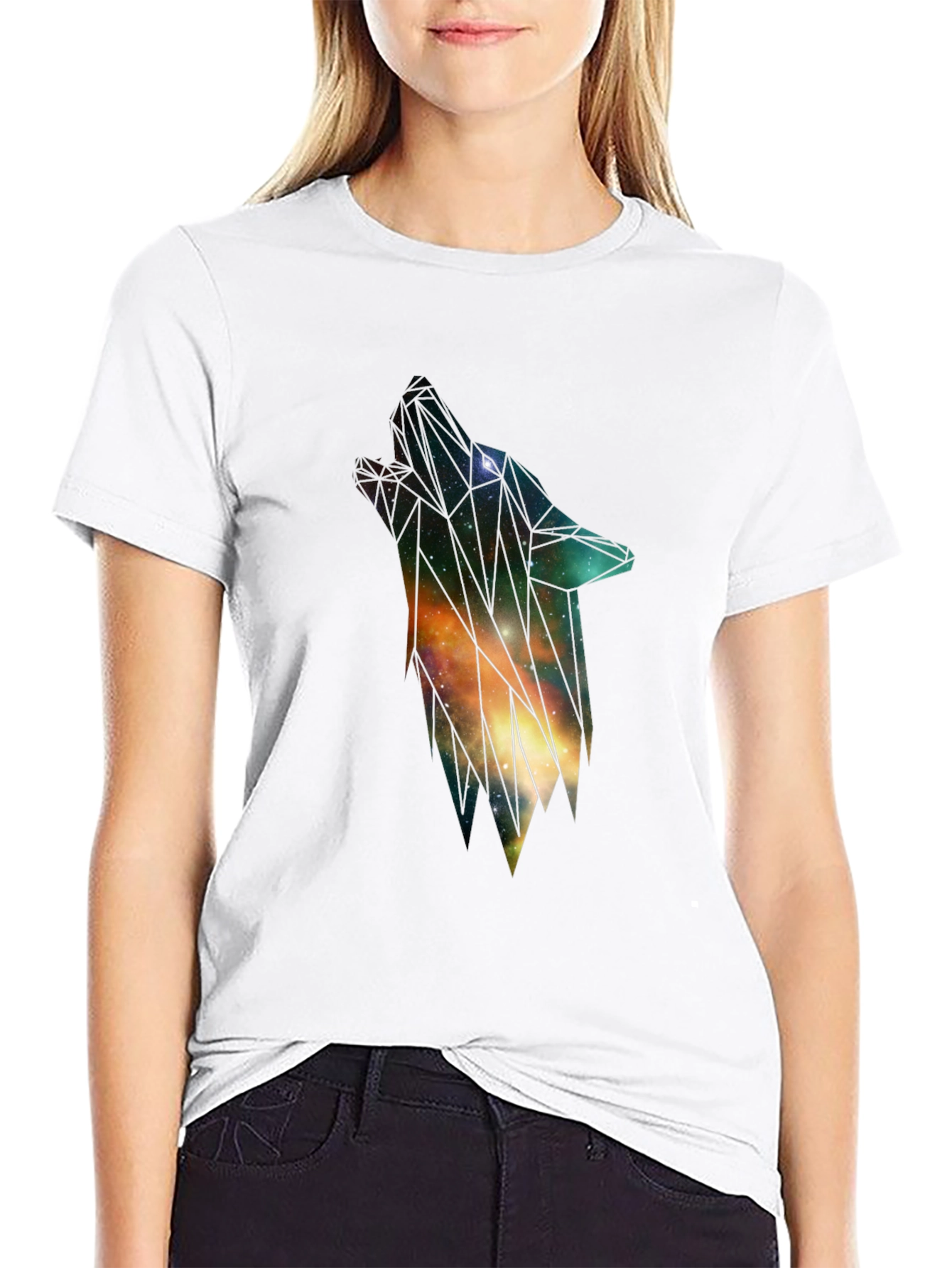 Cosmic Wolf Graphic T-Shirt