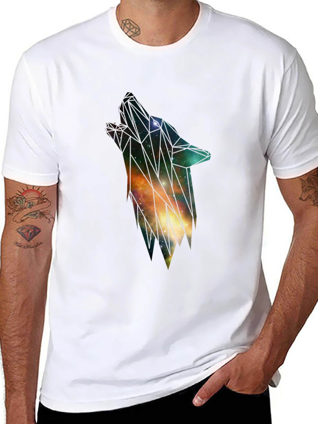 Cosmic Wolf Graphic T-Shirt