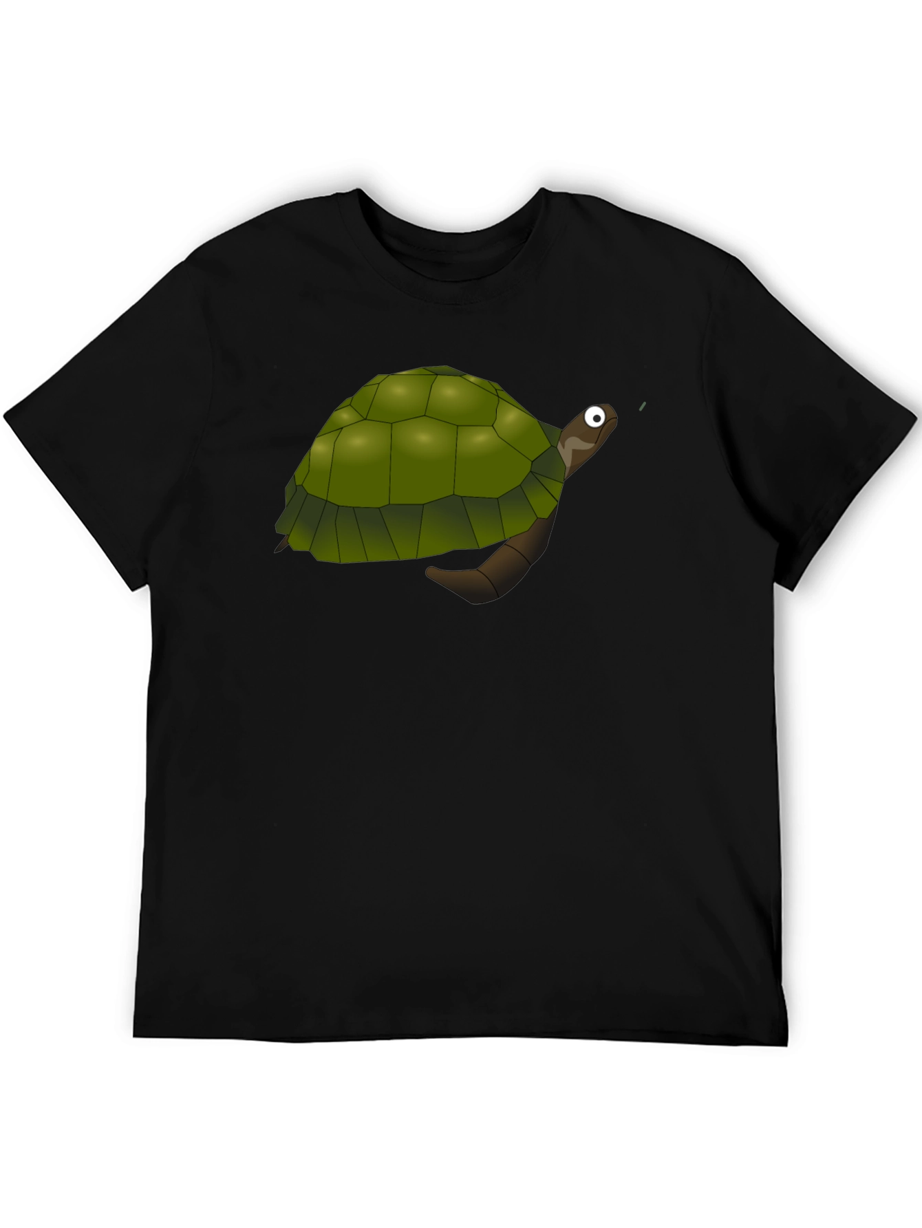 Turtle Graphic Tee - Black Cotton Comfort
