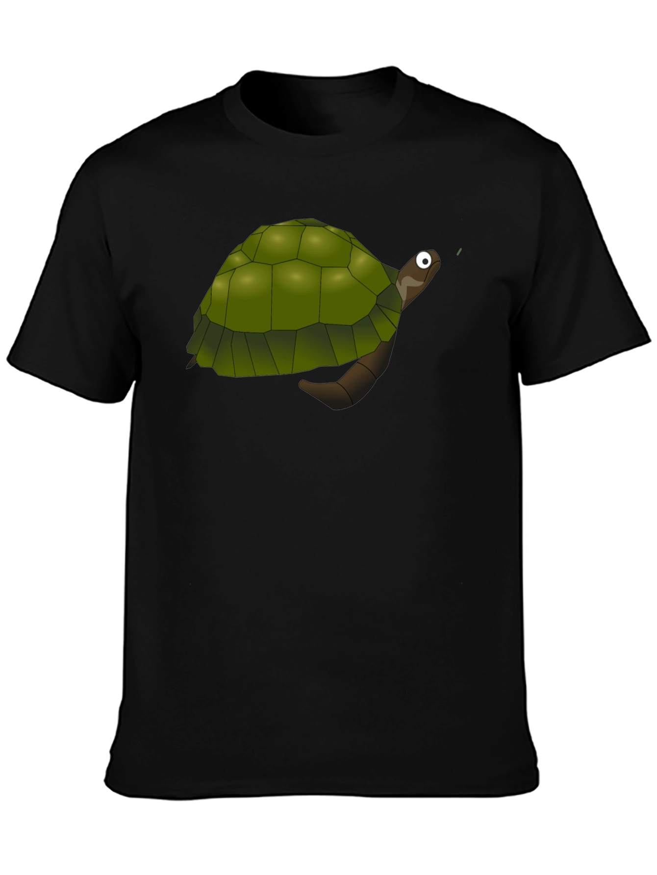 Turtle Graphic Tee - Black Cotton Comfort