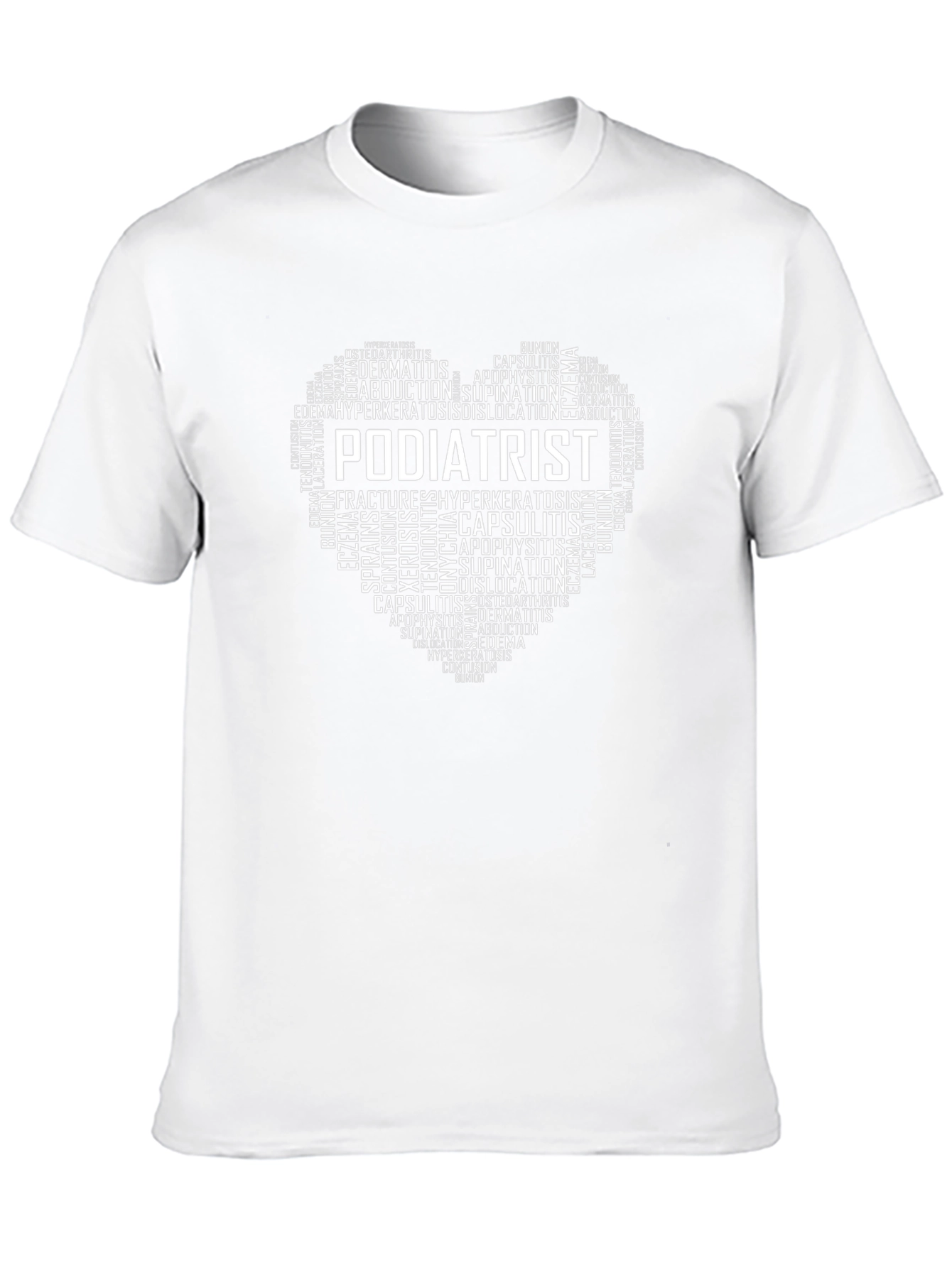 Podiatrist Word Art Heart T-Shirt