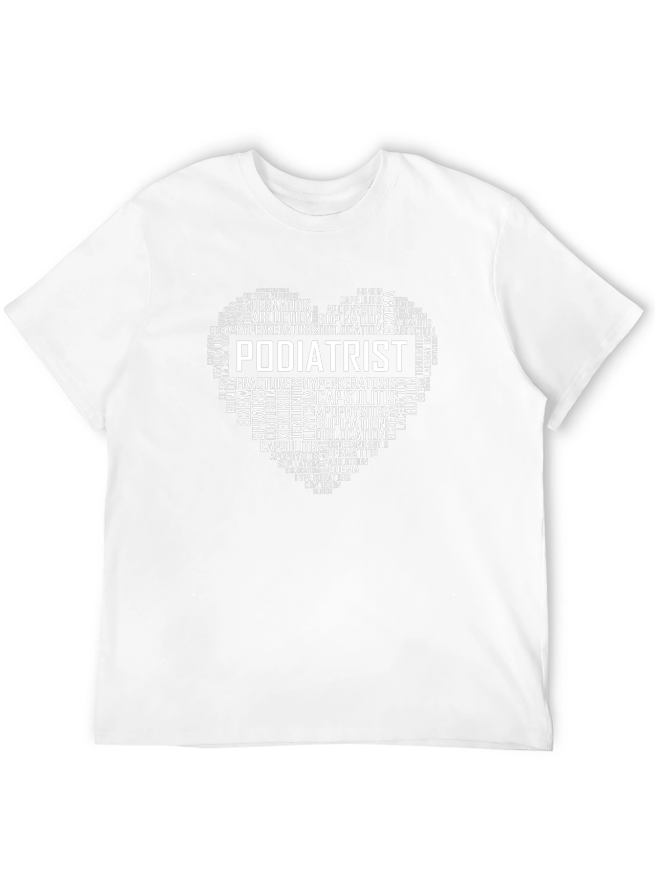 Podiatrist Word Art Heart T-Shirt