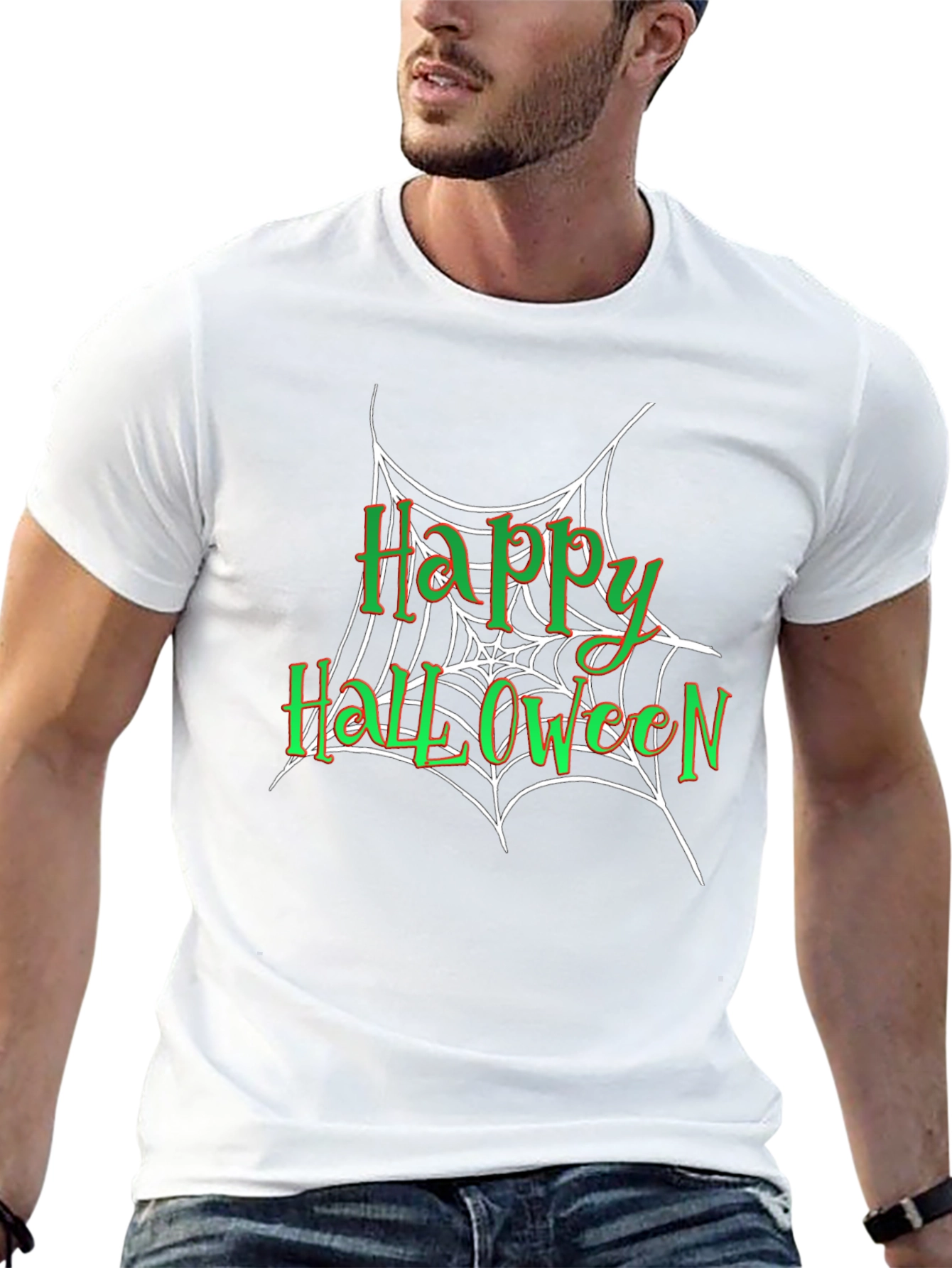 Happy Halloween Spiderweb T-Shirt
