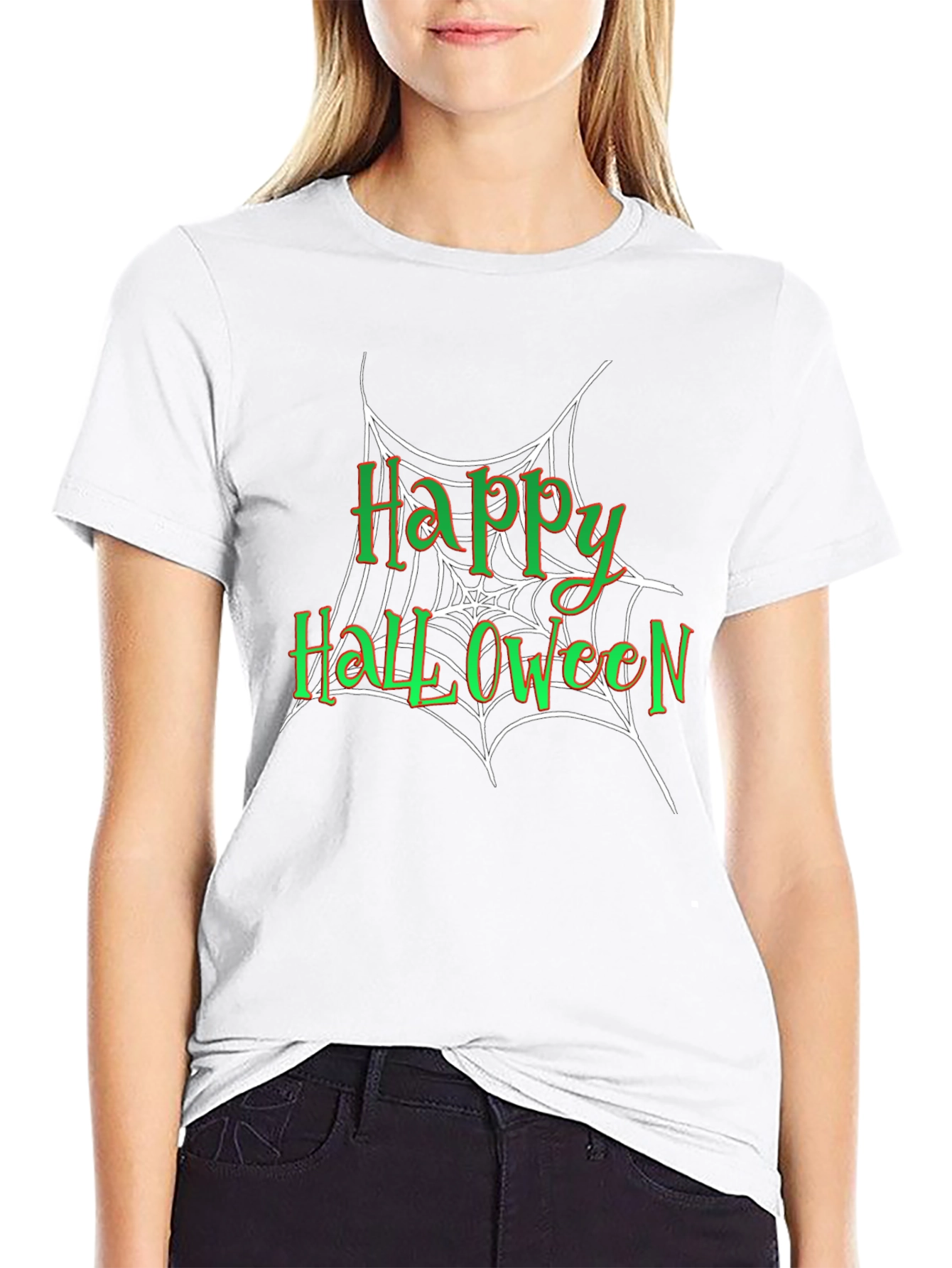 Happy Halloween Spiderweb T-Shirt