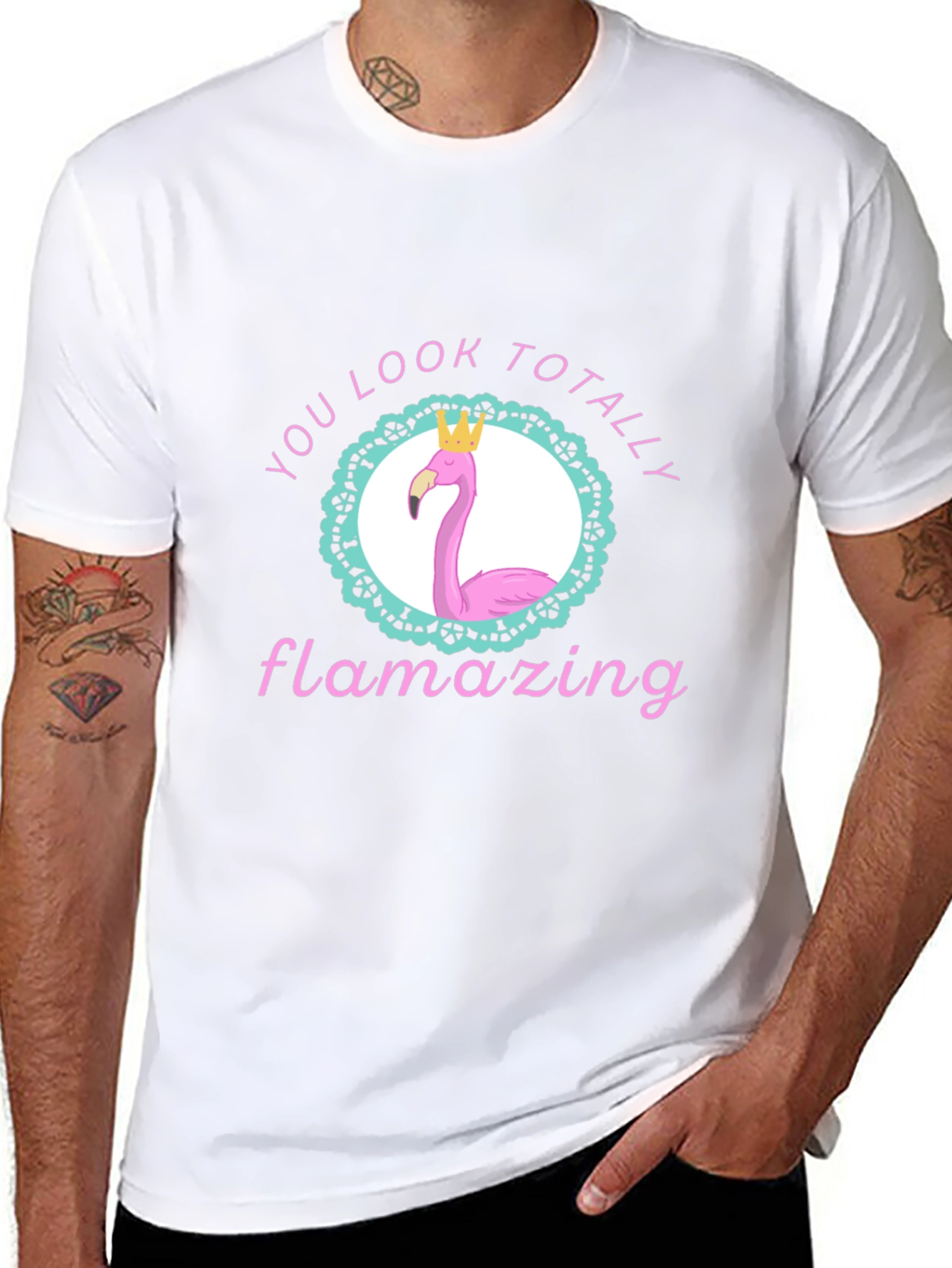 Flamazing Flamingo Graphic Tee -  You Look Totally Amazing!