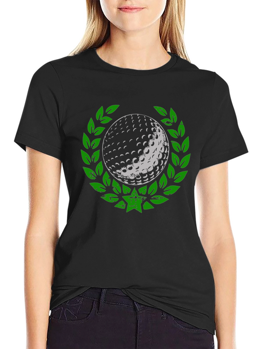 Golf Ball Laurel Wreath Tee - Unique Graphic Design