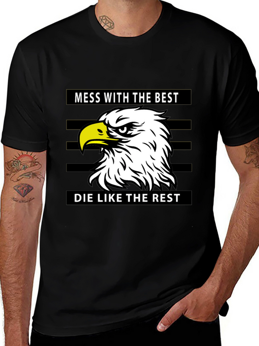 Mess With The Best Eagle Graphic Black T-Shirt