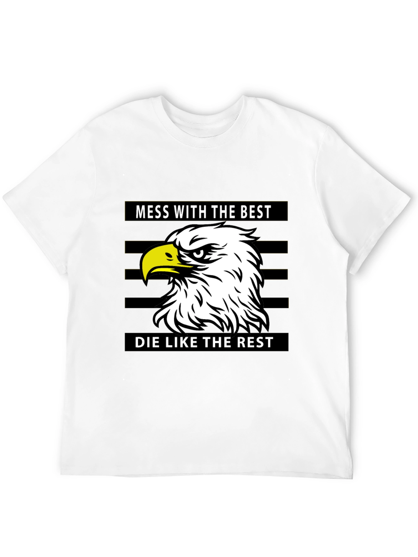 Mess With The Best Eagle Graphic Black T-Shirt