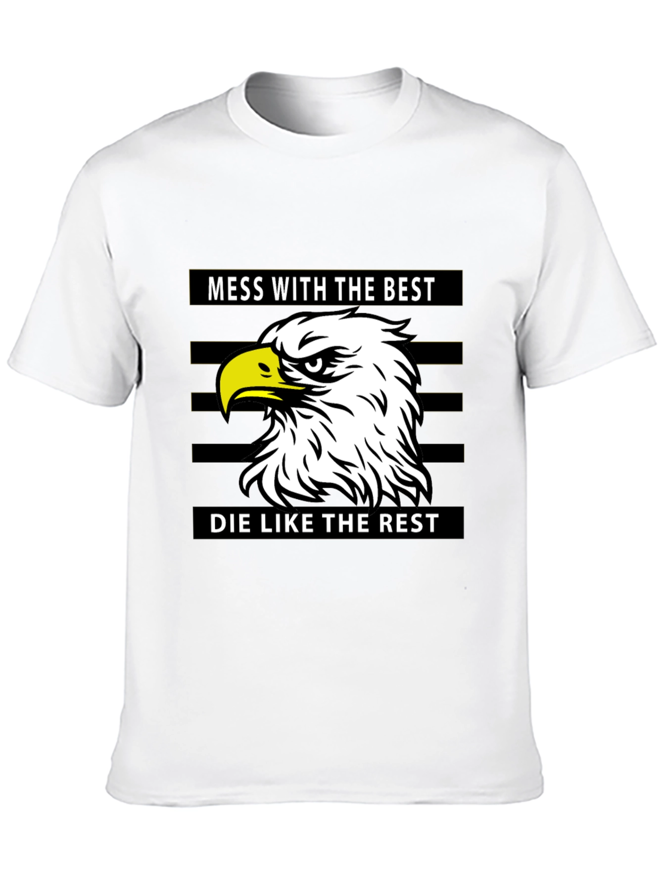 Mess With The Best Eagle Graphic Black T-Shirt