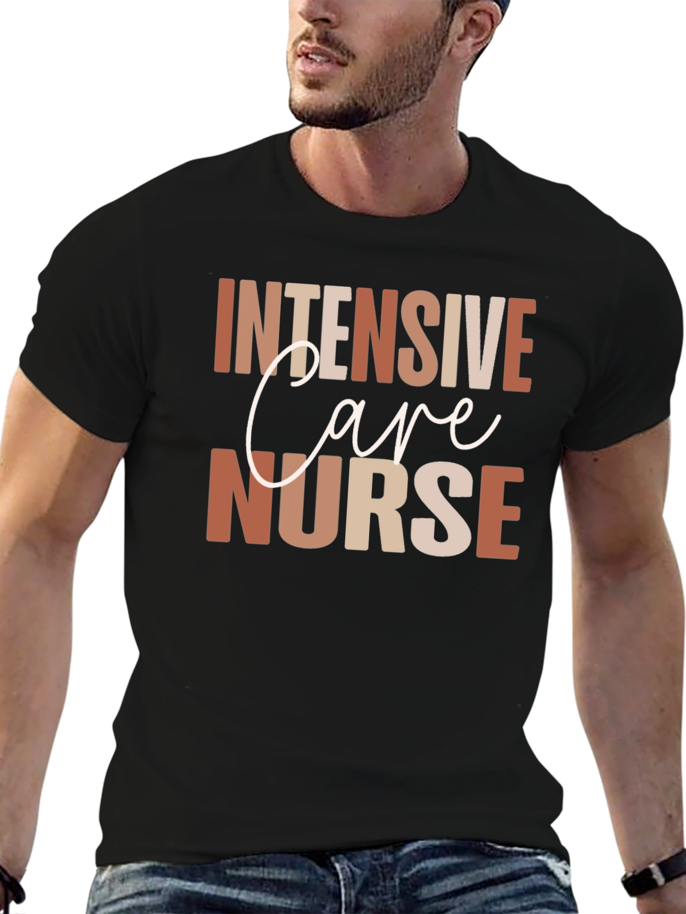 Intensive Care Nurse Graphic Tee - Black