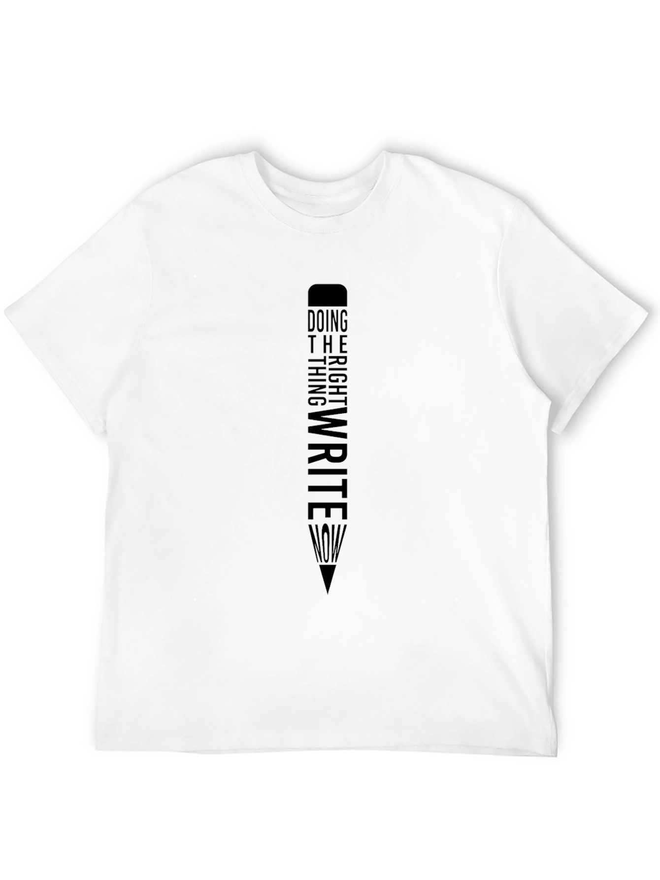 Mens Write Now Graphic Tee - Black