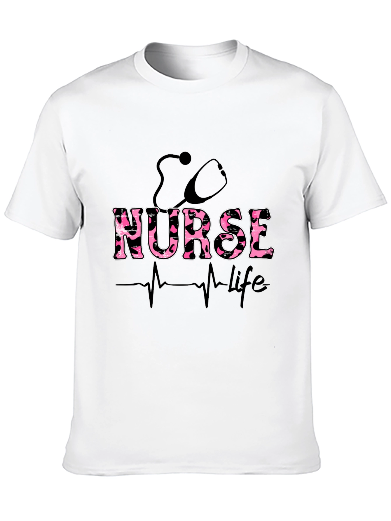 Nurse Life T-Shirt - Stethoscope Graphic Print