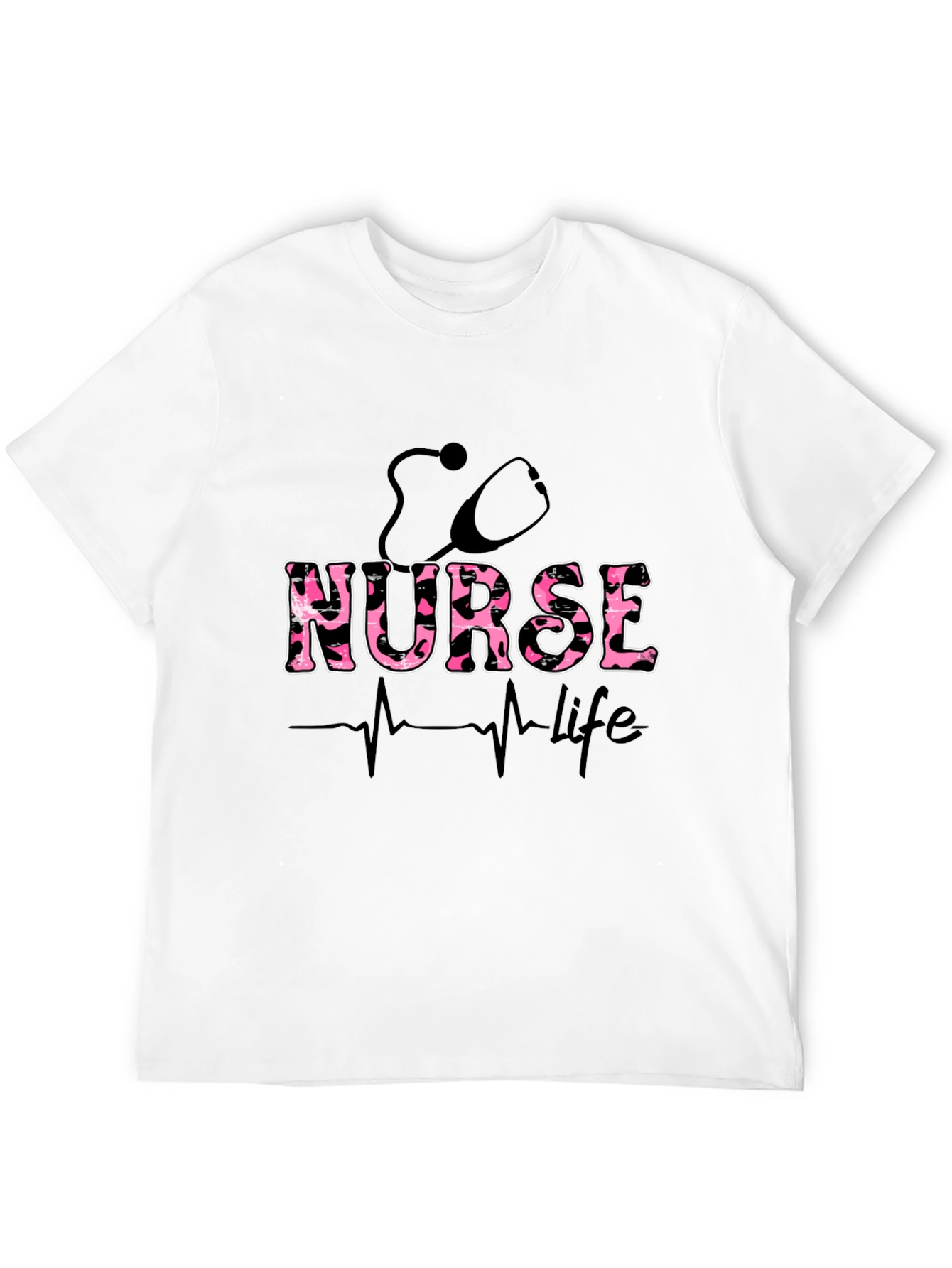 Nurse Life T-Shirt - Stethoscope Graphic Print