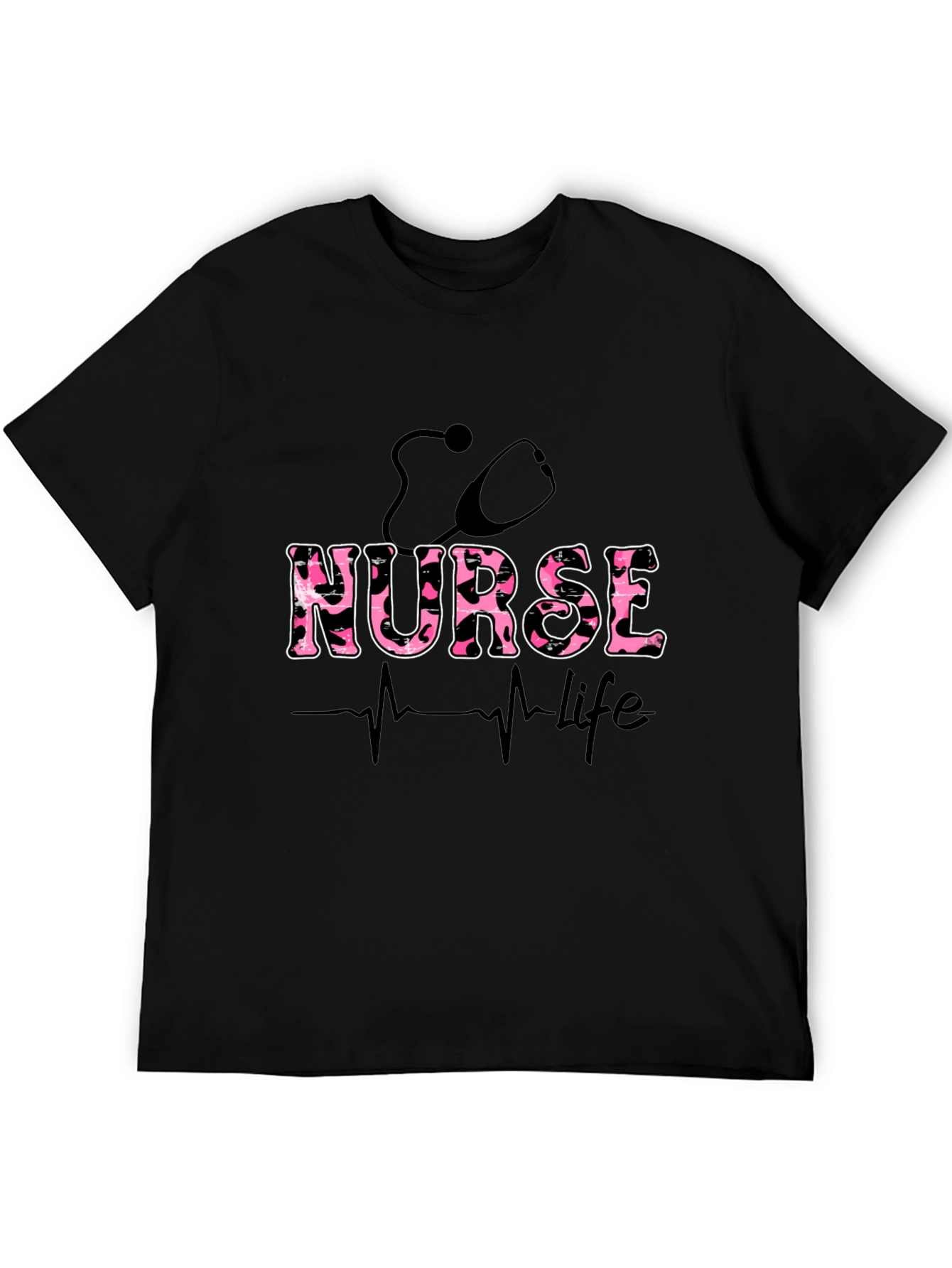 Nurse Life T-Shirt - Stethoscope Graphic Print