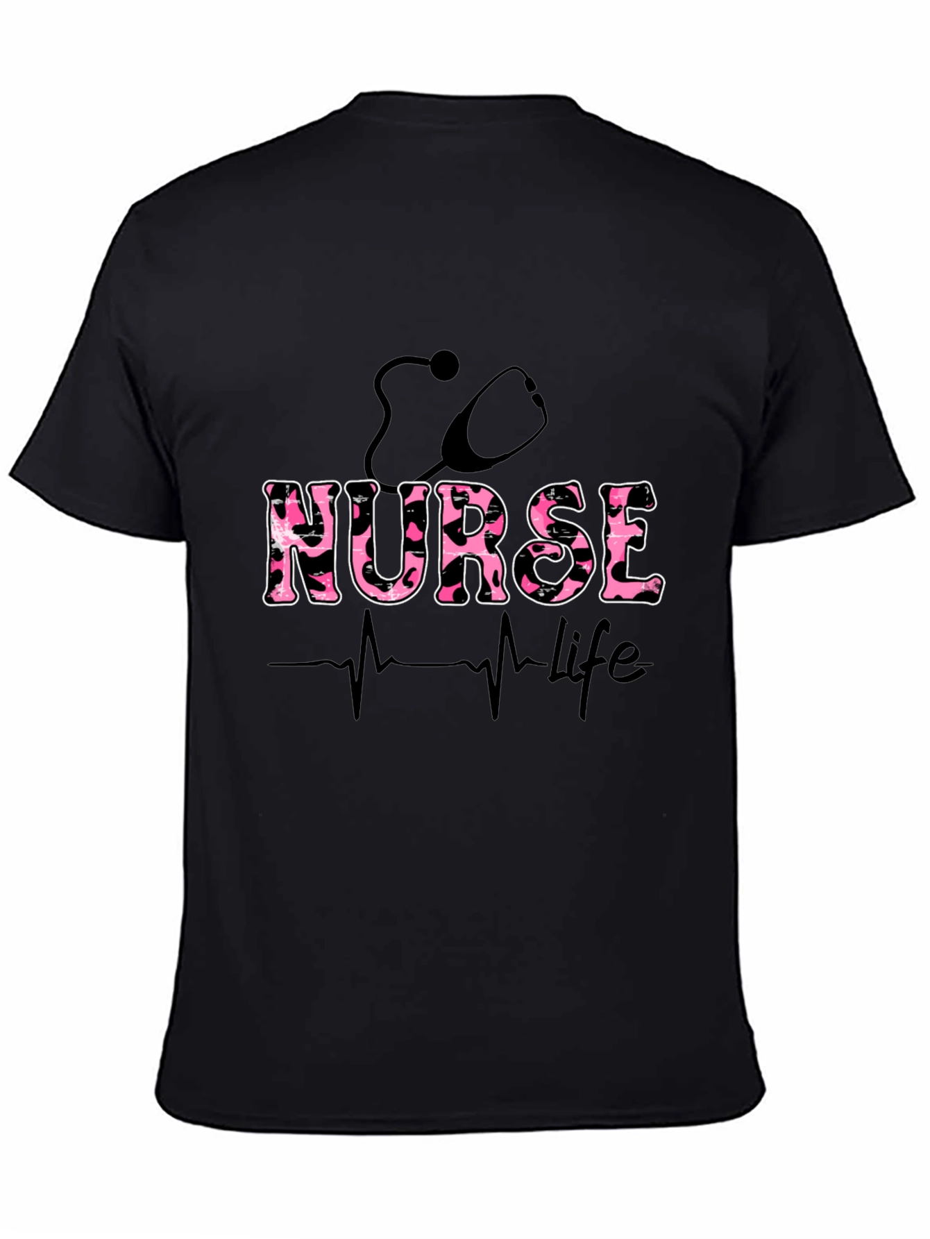 Nurse Life T-Shirt - Stethoscope Graphic Print