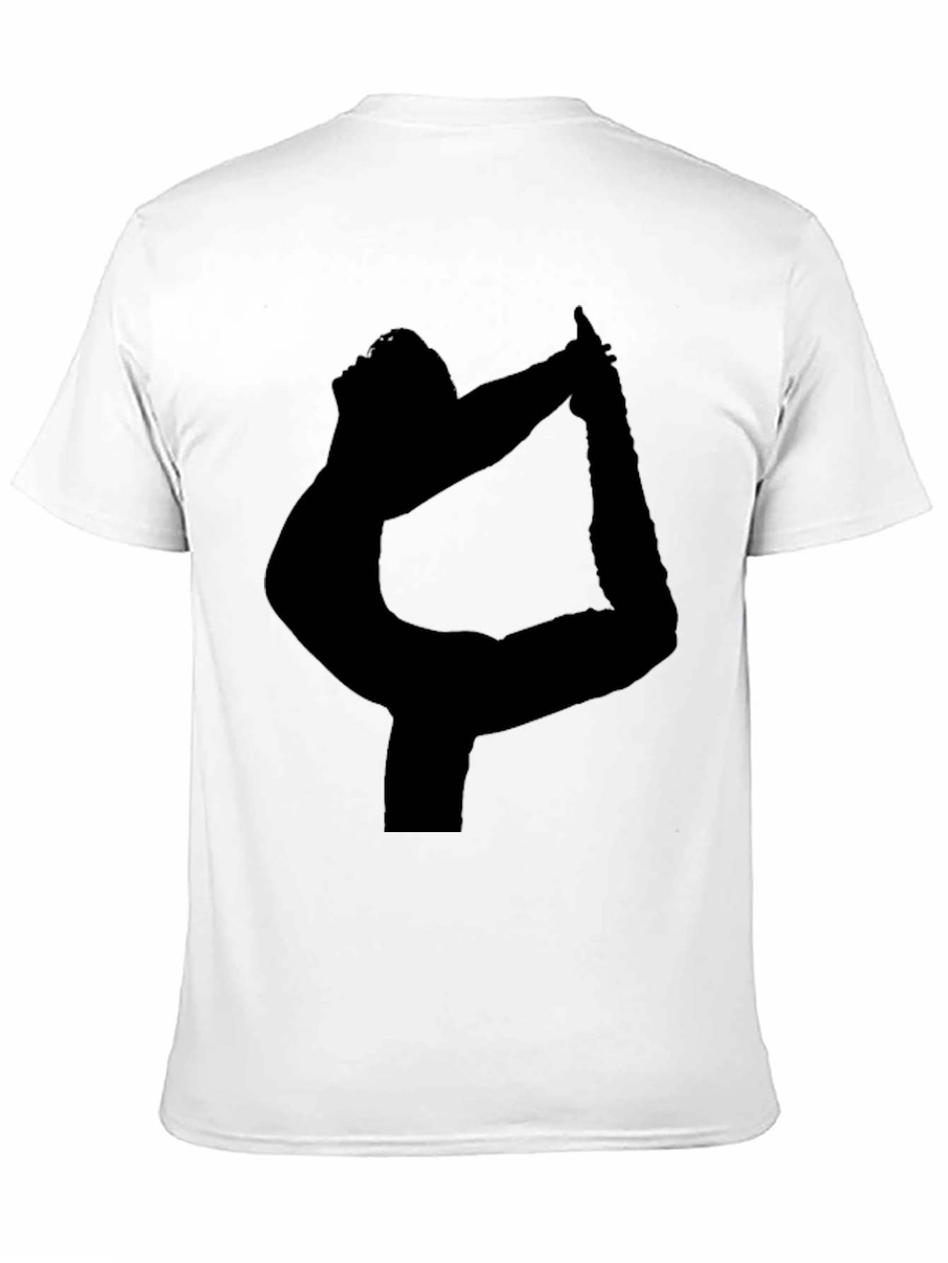 Yoga Silhouette Graphic Tee - Black Cotton T-Shirt