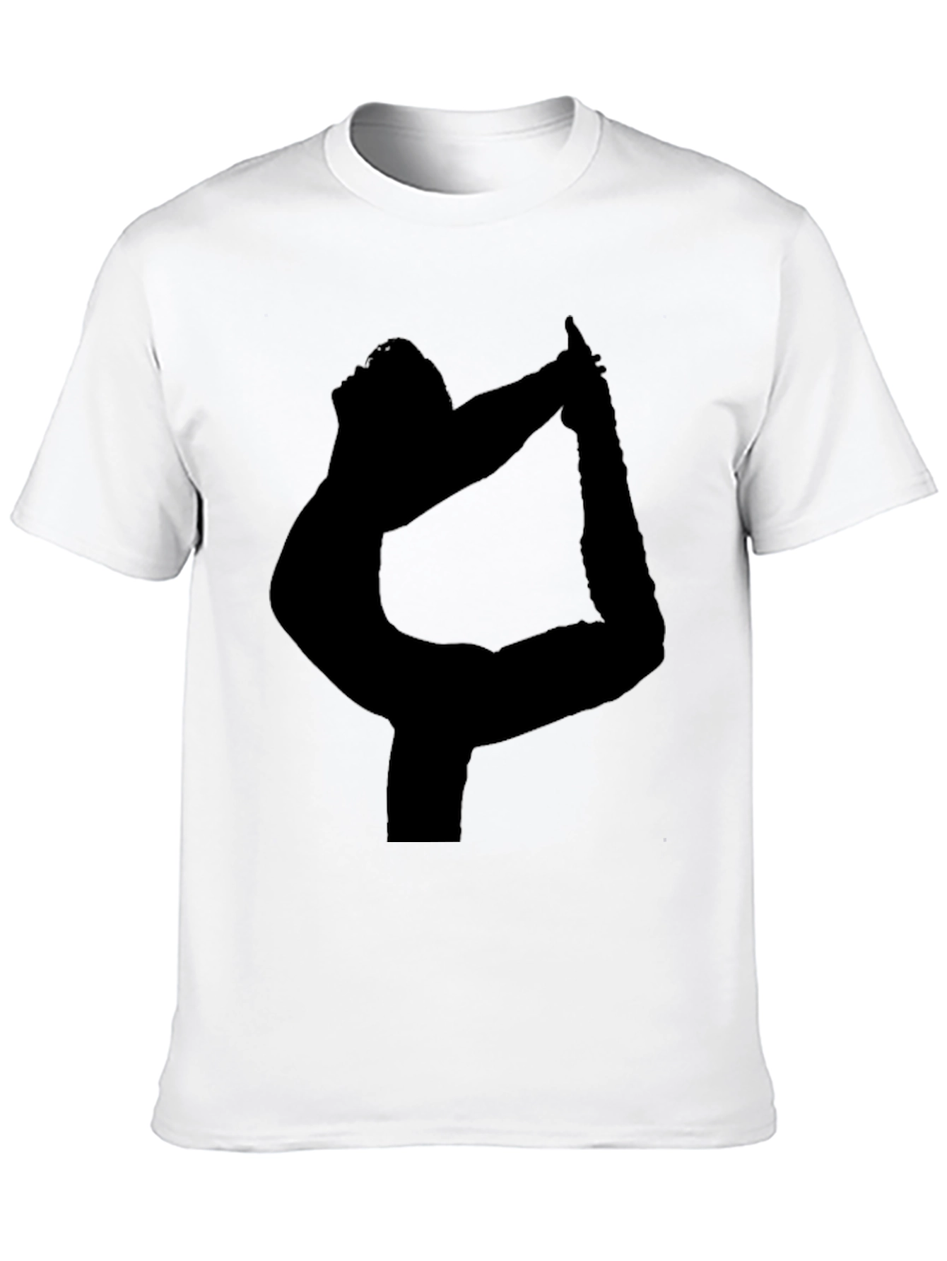 Yoga Silhouette Graphic Tee - Black Cotton T-Shirt