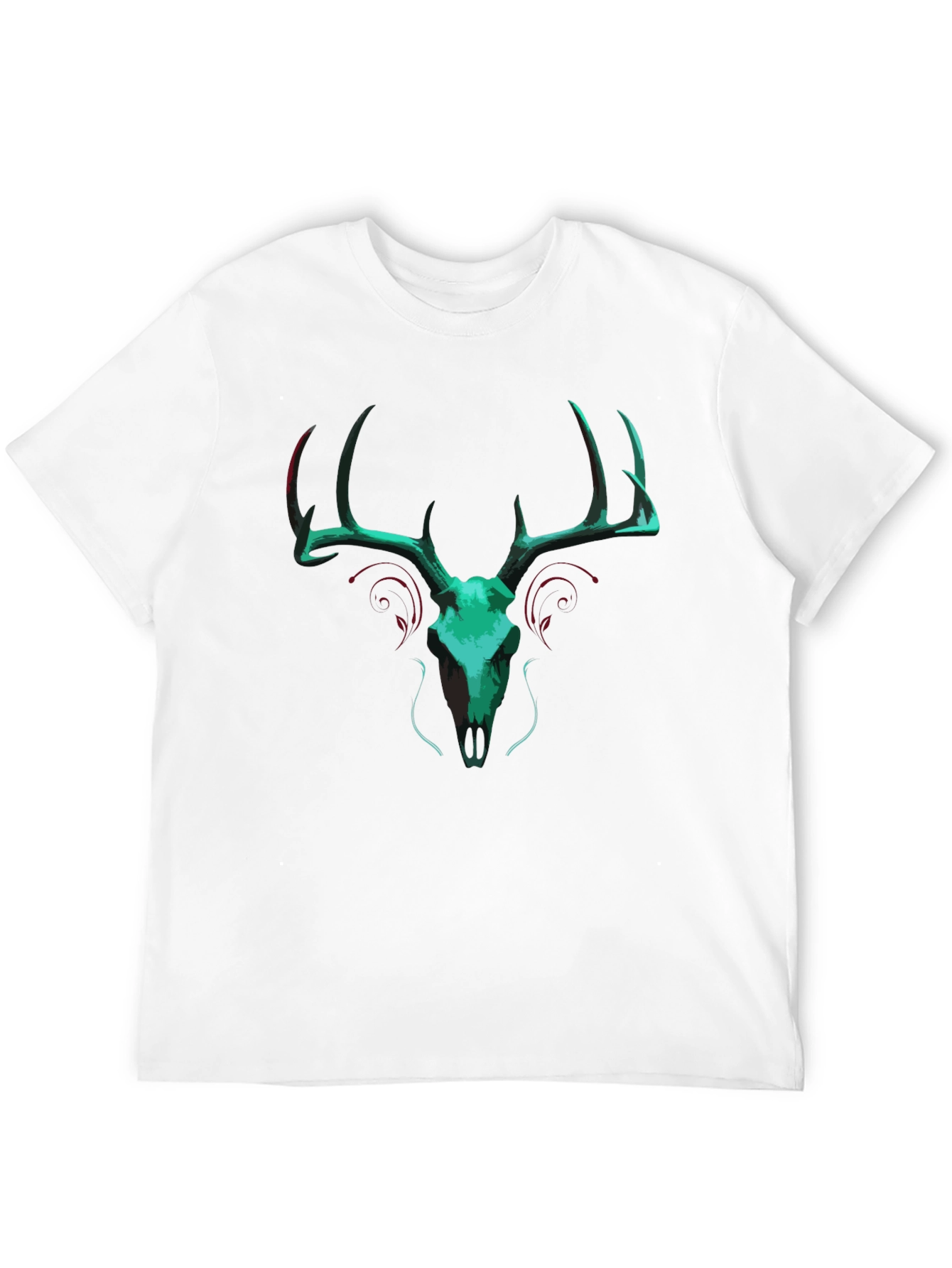 Deer Skull Graphic Print Tee