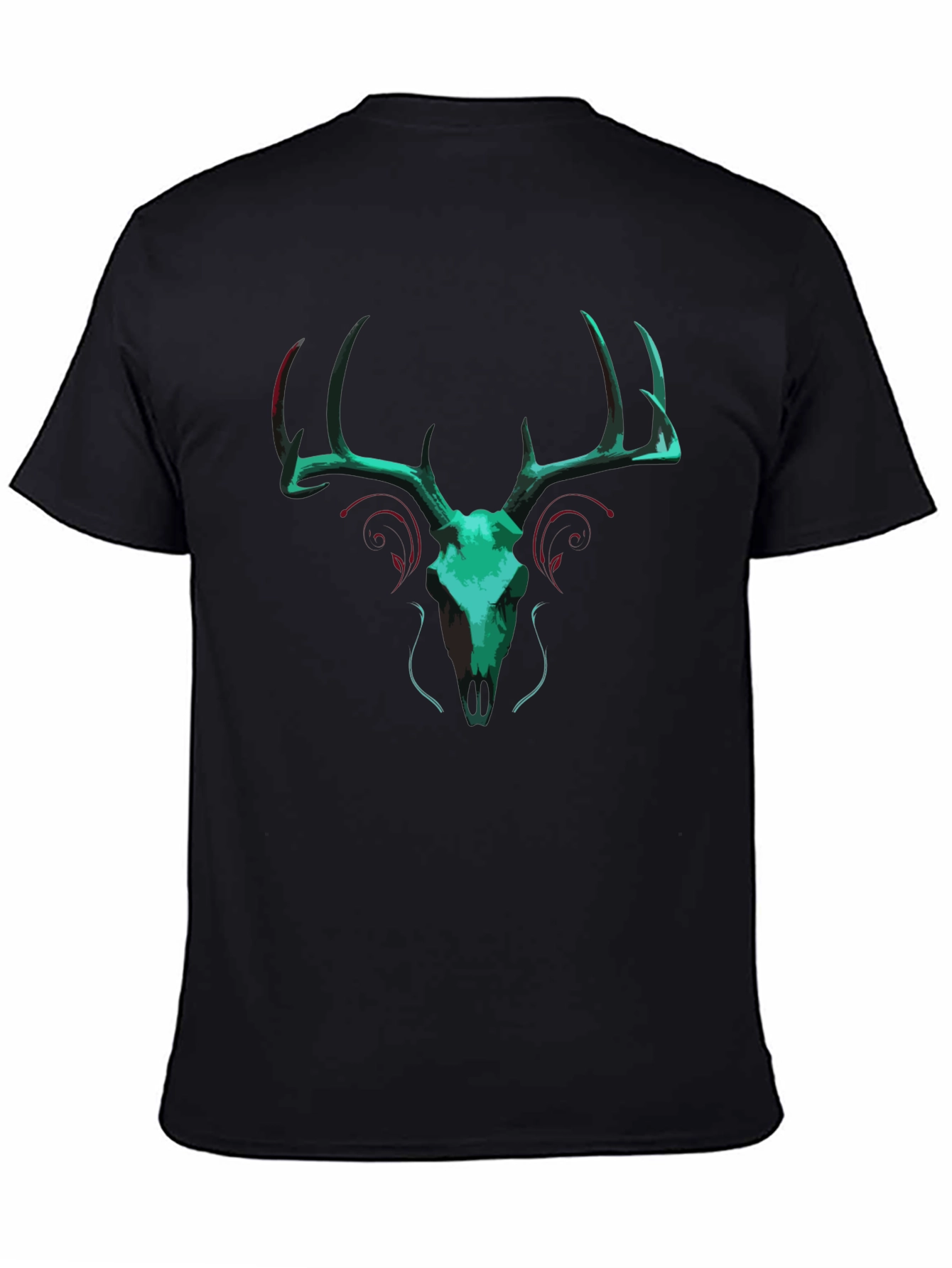 Deer Skull Graphic Print Tee