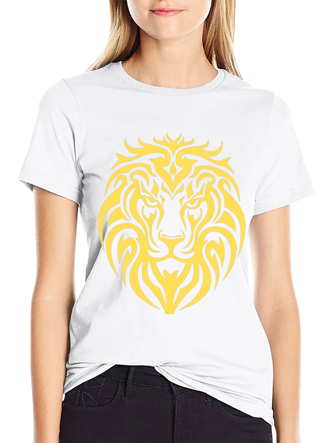 Lion Graphic Black T-Shirt - Bold Animal Design