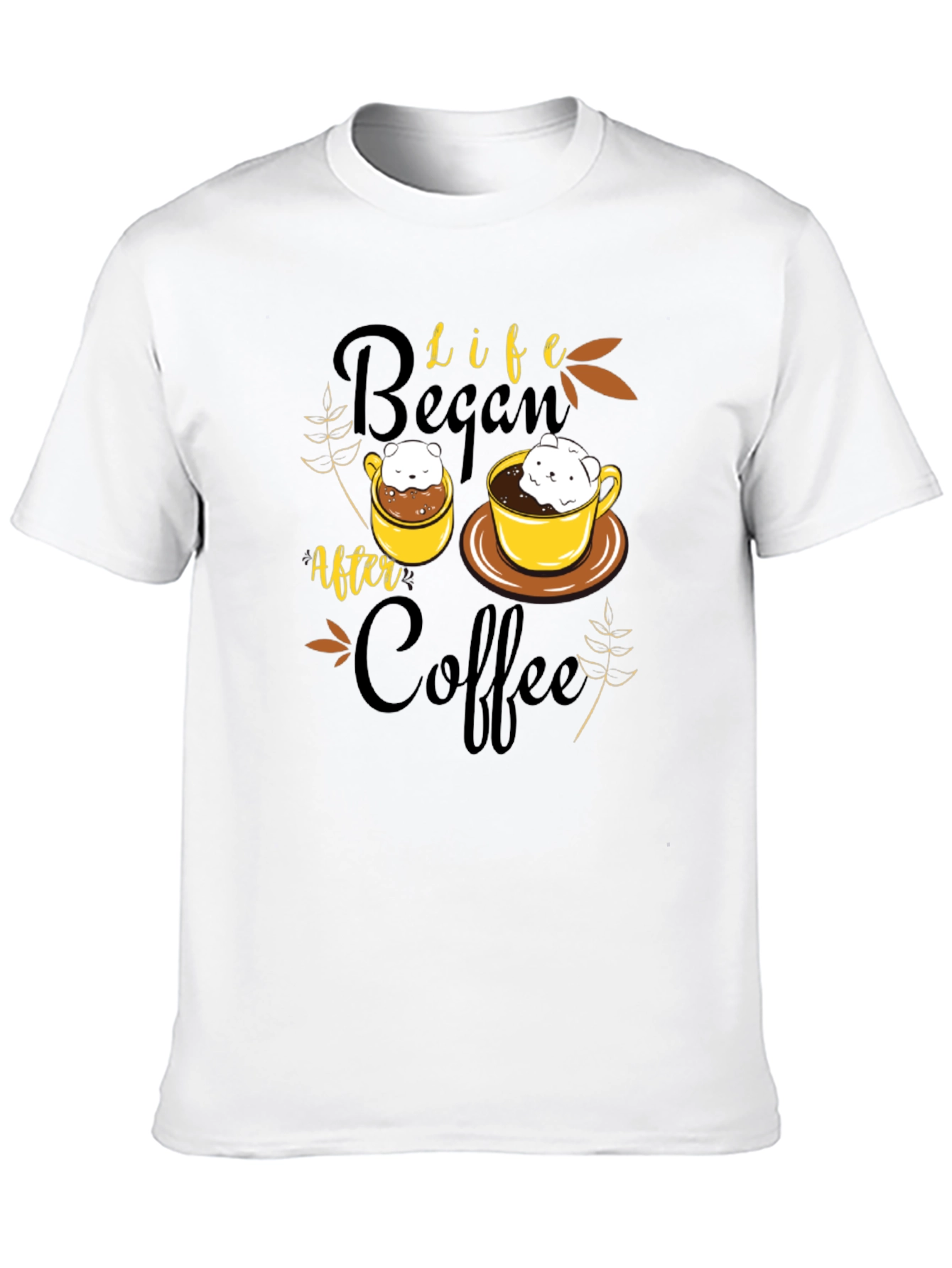 Life Began After Coffee T-Shirt Cute Bear in Mug