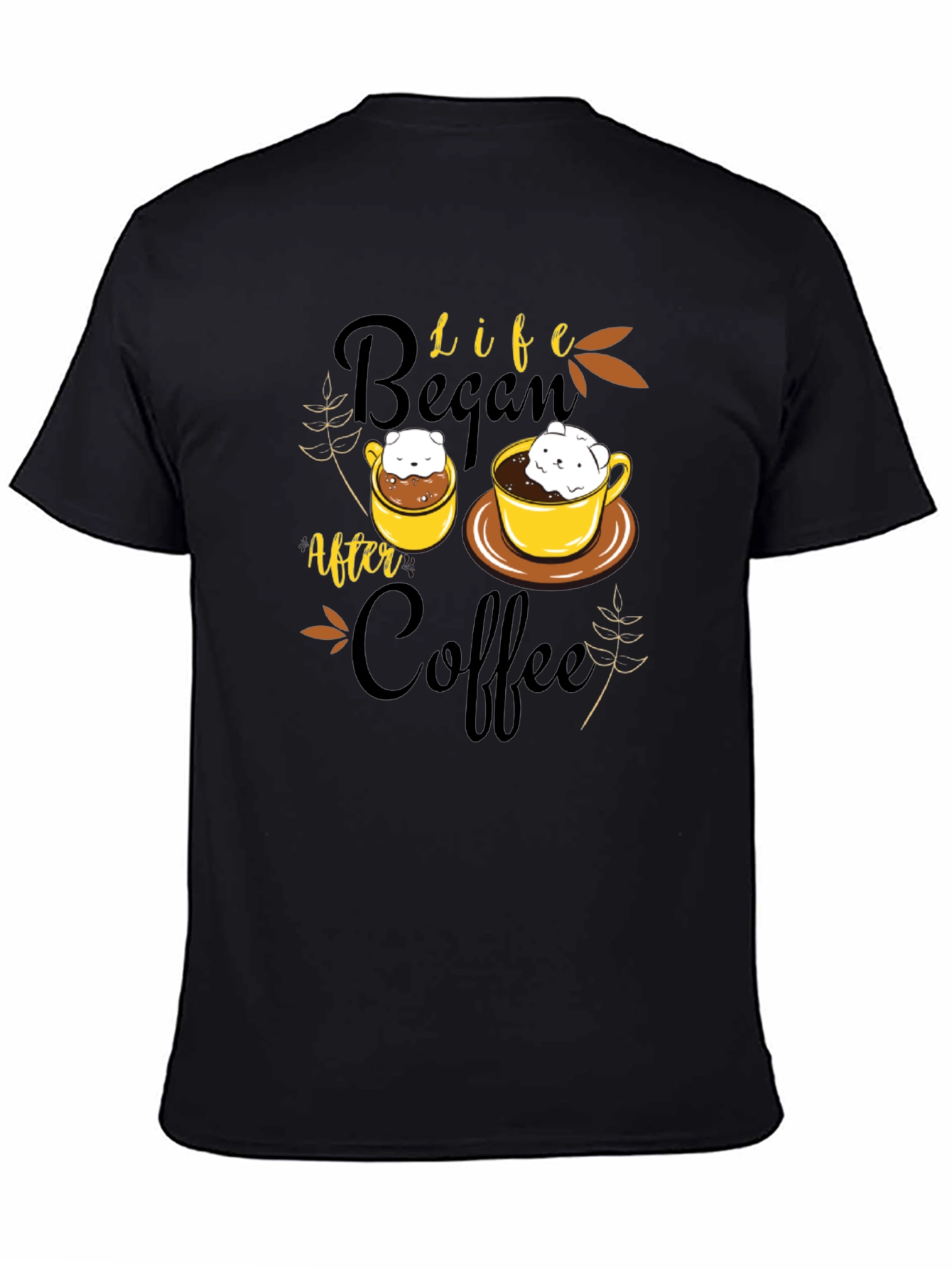 Life Began After Coffee T-Shirt Cute Bear in Mug