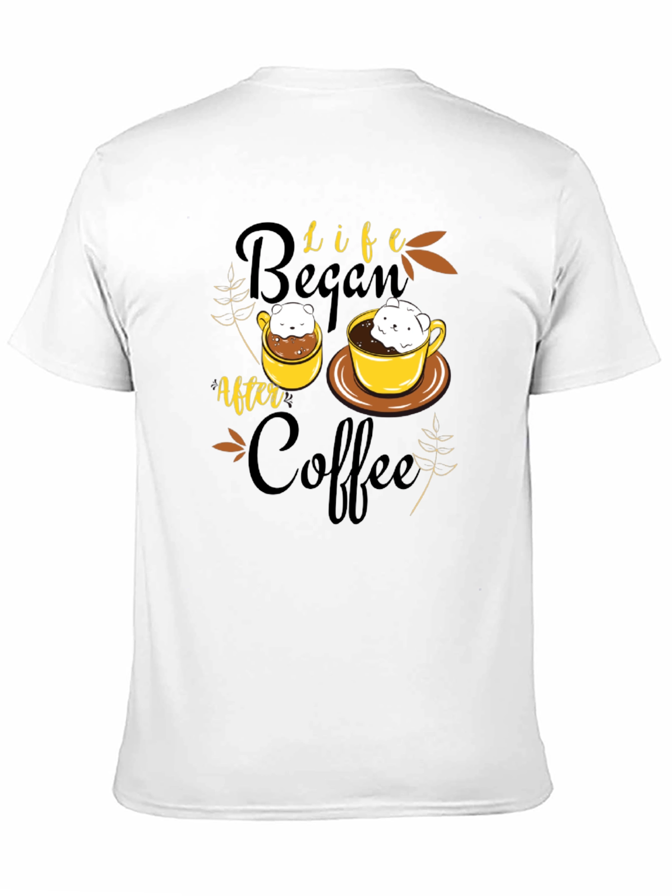 Life Began After Coffee T-Shirt Cute Bear in Mug