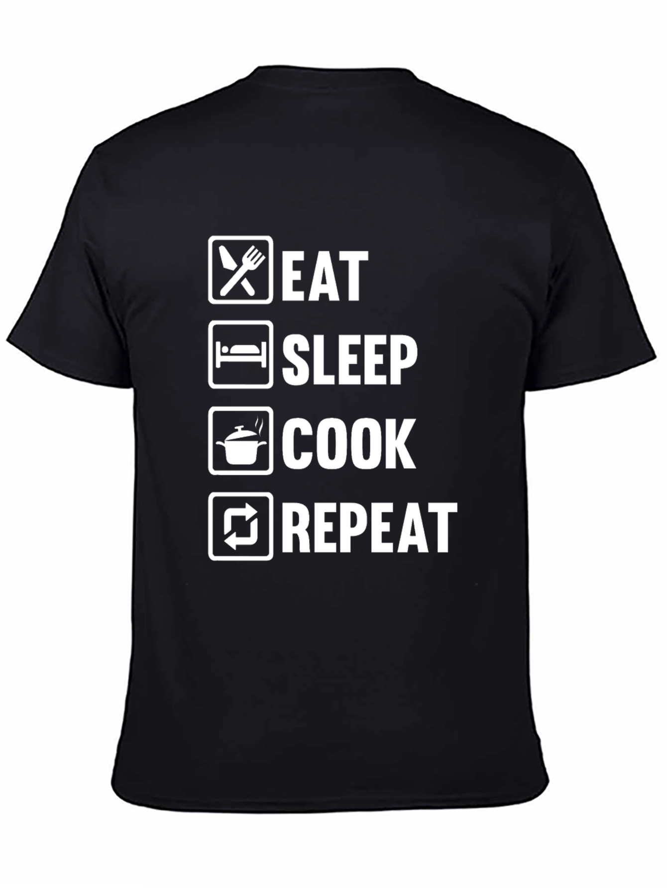 Eat Sleep Cook Repeat Funny Chef T-Shirt