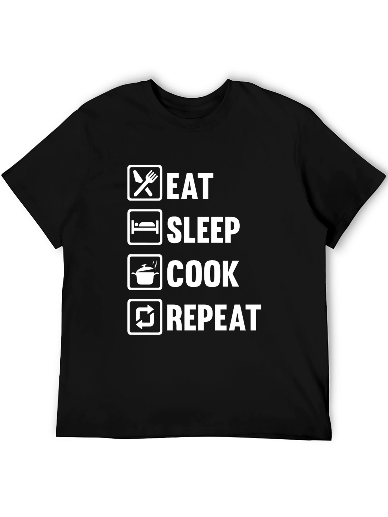 Eat Sleep Cook Repeat Funny Chef T-Shirt