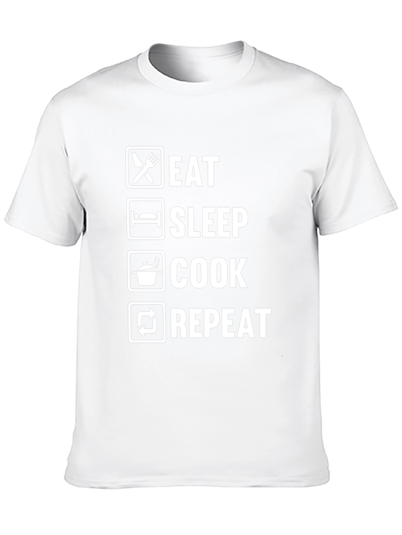 Eat Sleep Cook Repeat Funny Chef T-Shirt