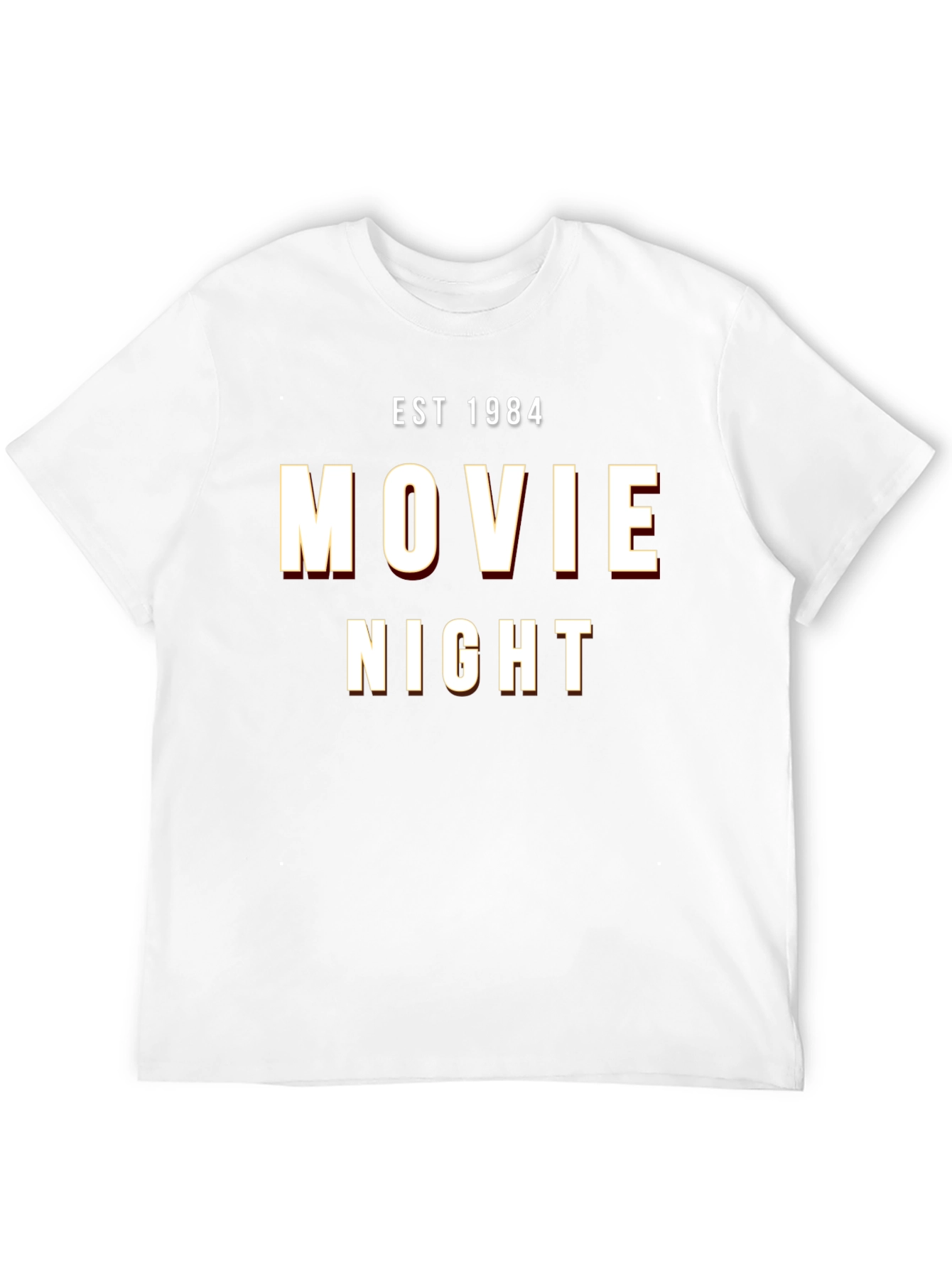 Movie Night EST 1984 Black Graphic Tee