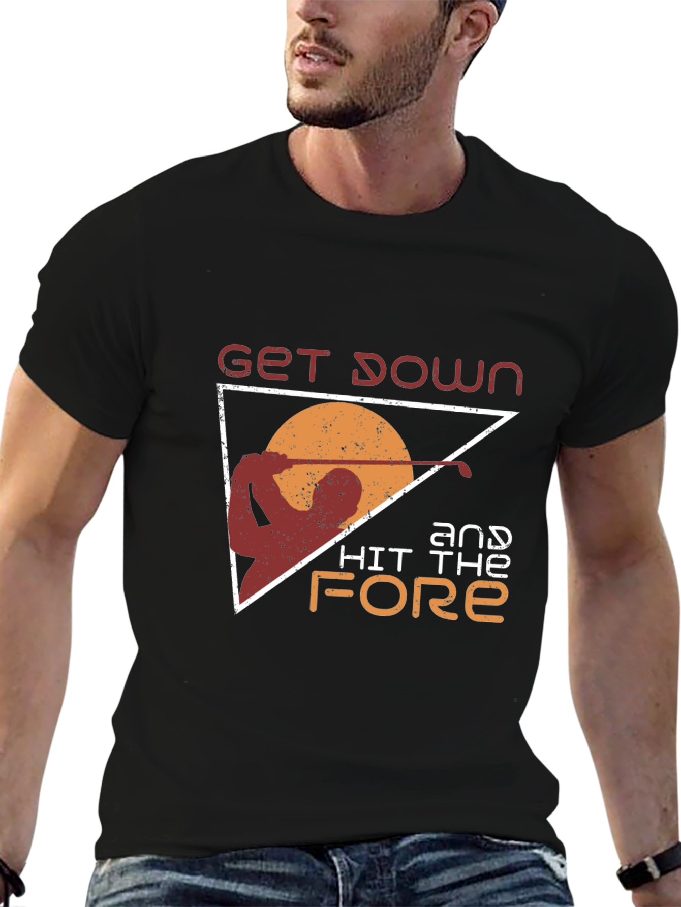 Golf T-Shirt: Get Down and Hit the Fore!