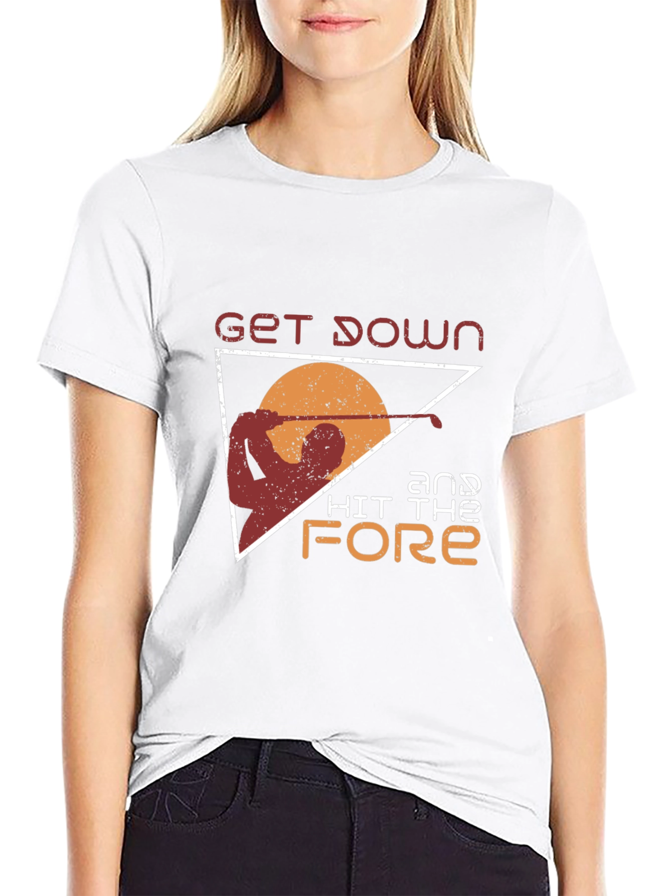 Golf T-Shirt: Get Down and Hit the Fore!