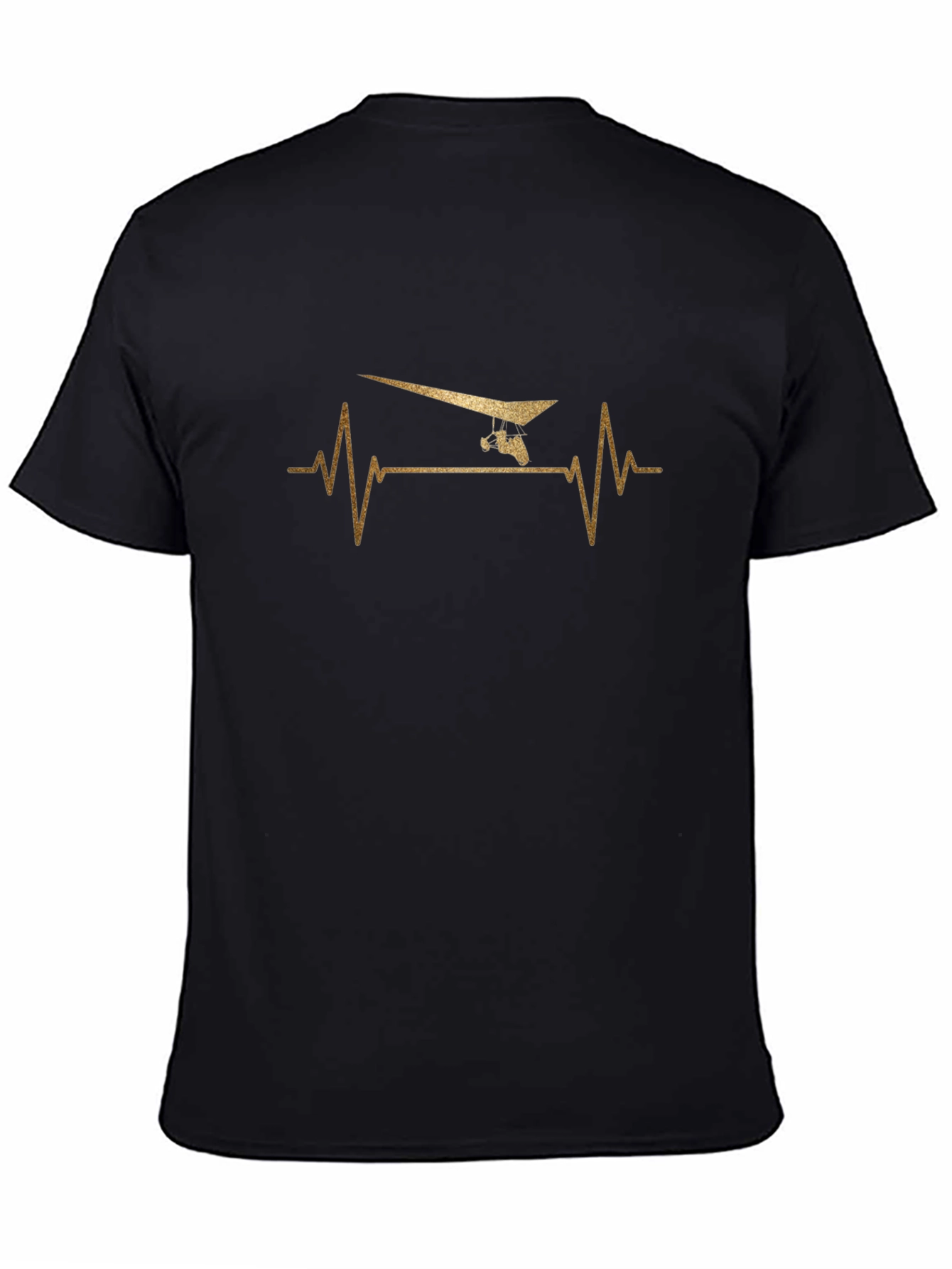 Hang Gliding Heartbeat T-Shirt - Black