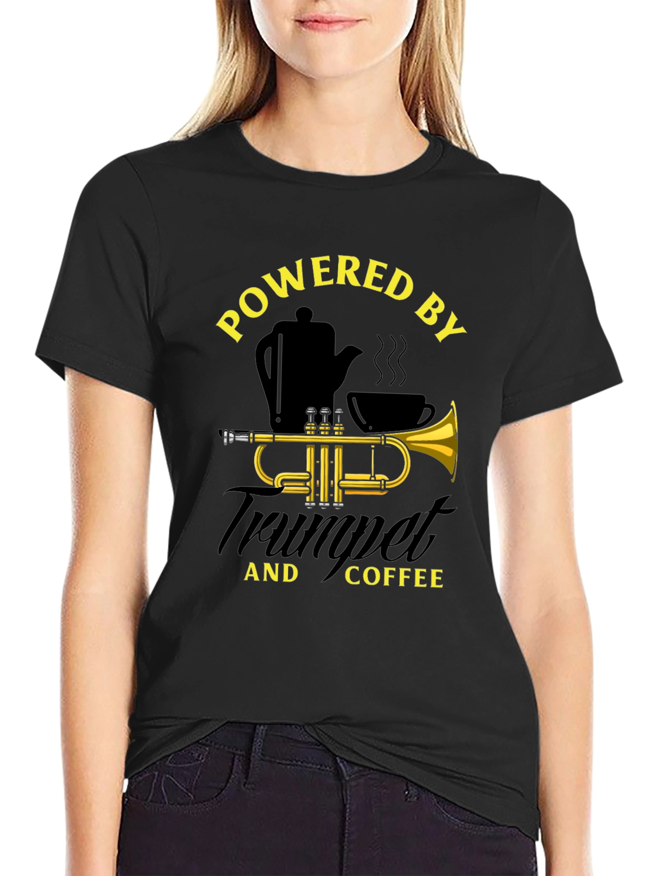 Powered by Trumpet and Coffee T-Shirt