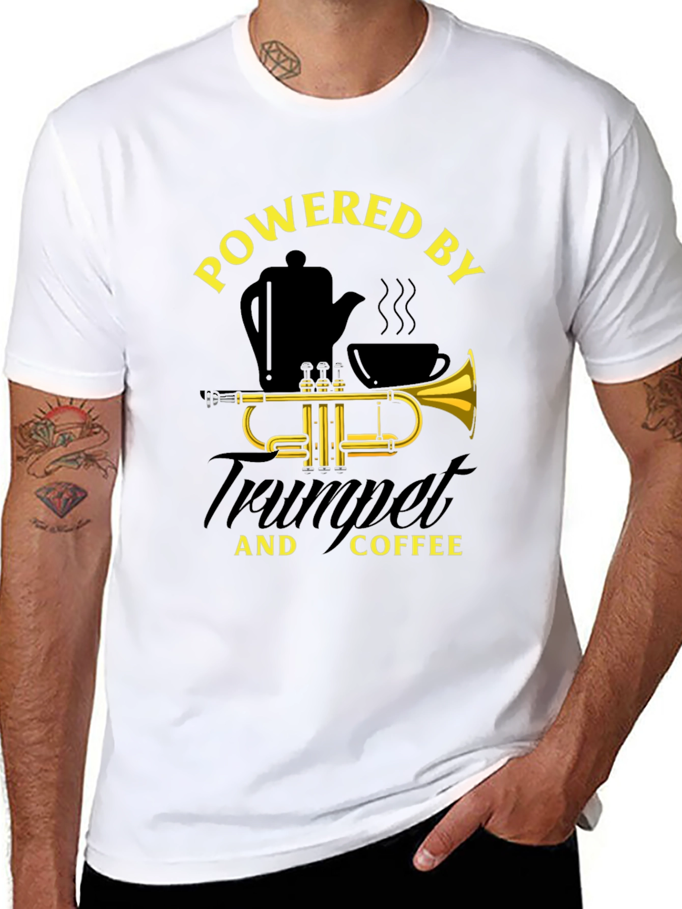 Powered by Trumpet and Coffee T-Shirt
