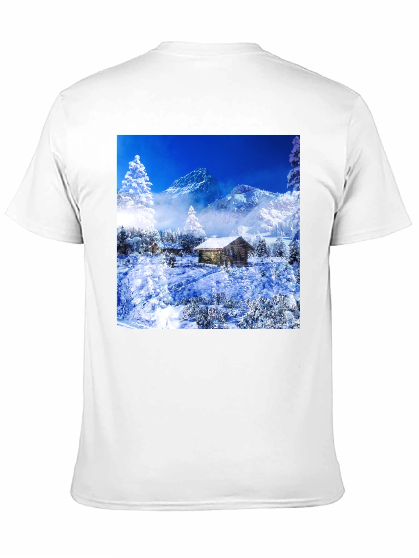 Winter Cabin T-Shirt: Mountain Scenery Tee