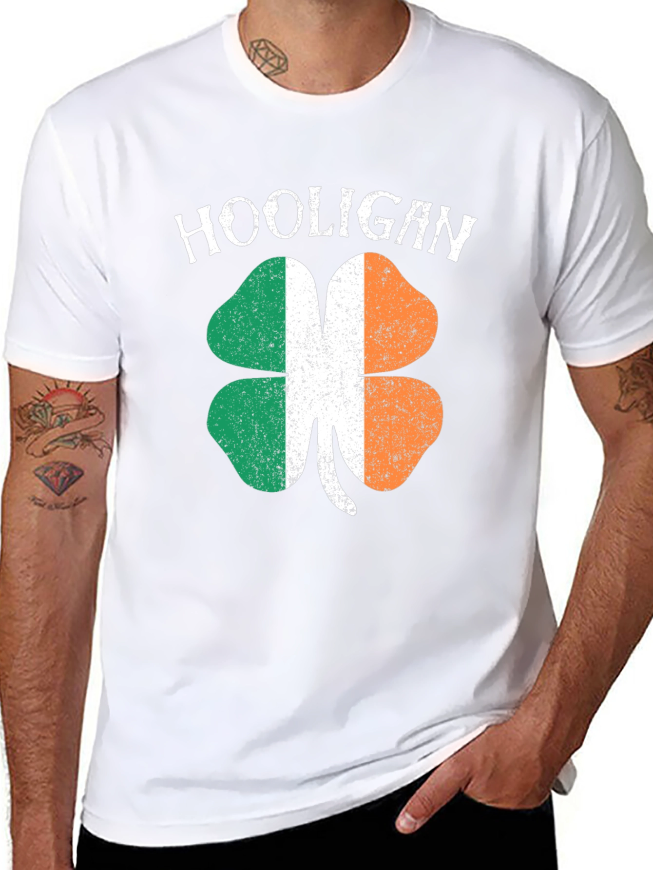 Irish Hooligan St. Patricks Day Shamrock T-Shirt