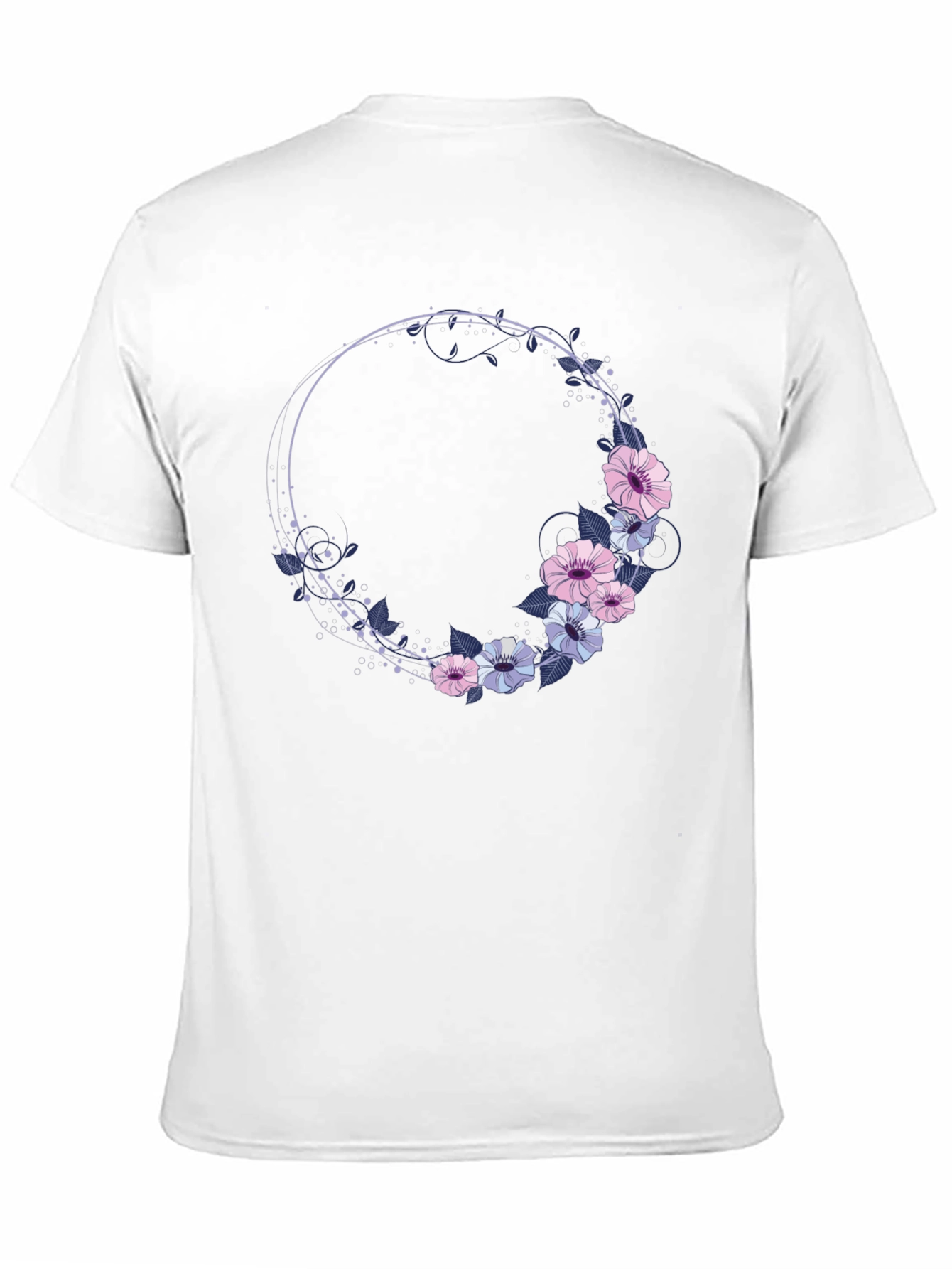 Floral Wreath Graphic T-Shirt - Stylish Comfort