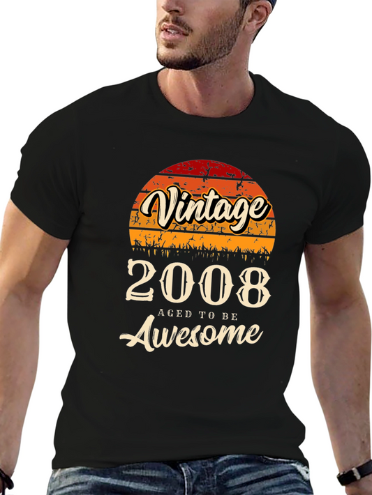 Vintage 2008 Aged to Be Awesome Graphic T-Shirt