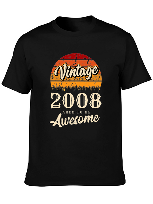 Vintage 2008 Aged to Be Awesome Graphic T-Shirt