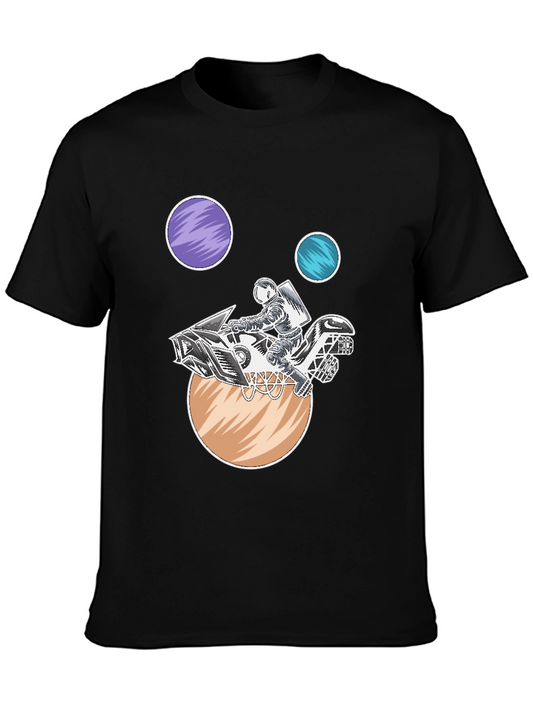 Astronaut Motorcycle Space T-Shirt
