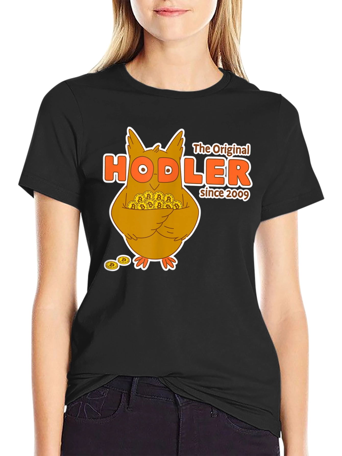 Bitcoin HODLer T-Shirt - Crypto Owl Design