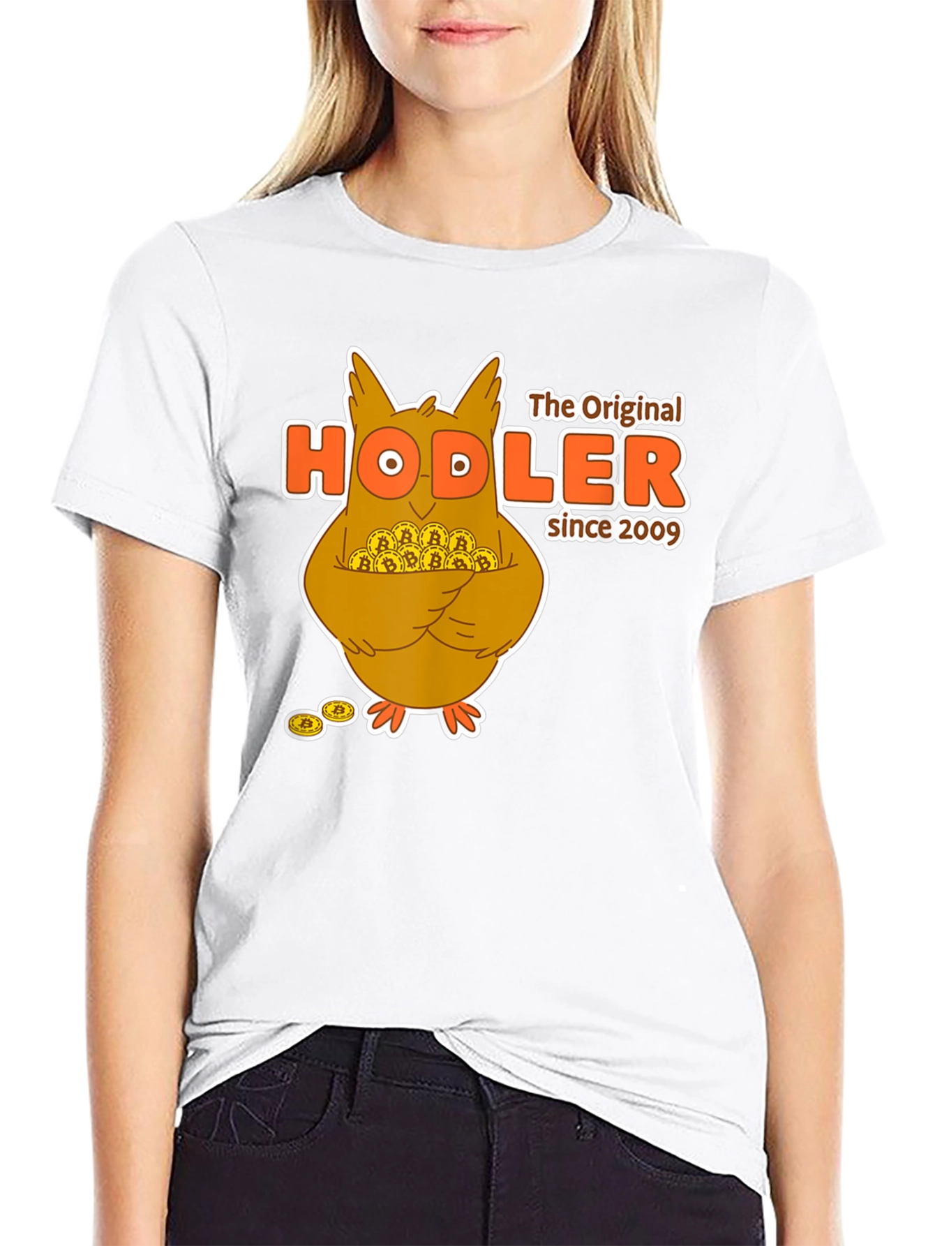 Bitcoin HODLer T-Shirt - Crypto Owl Design